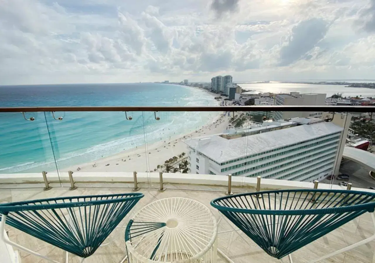 Balcony/Terrace in Altitude at Krystal Grand Cancun - All Inclusive