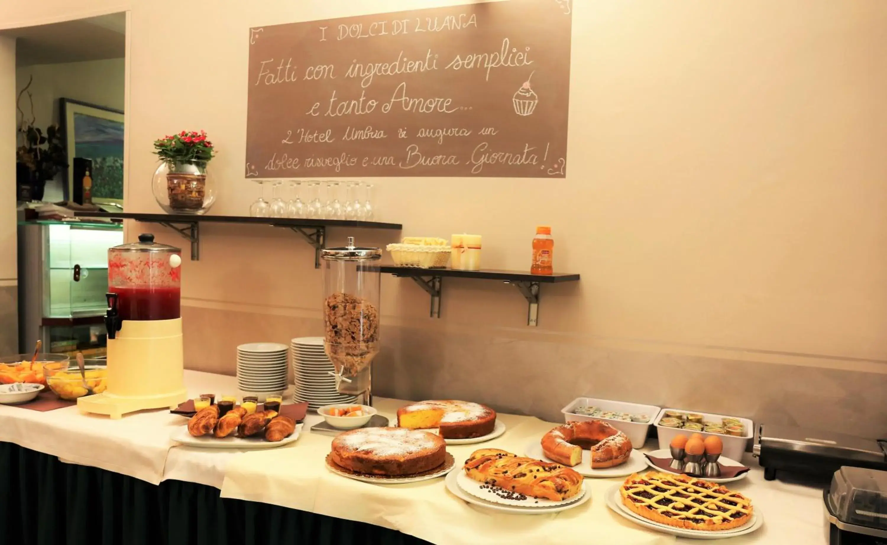 Buffet breakfast, Breakfast in Hotel Ristorante Umbria