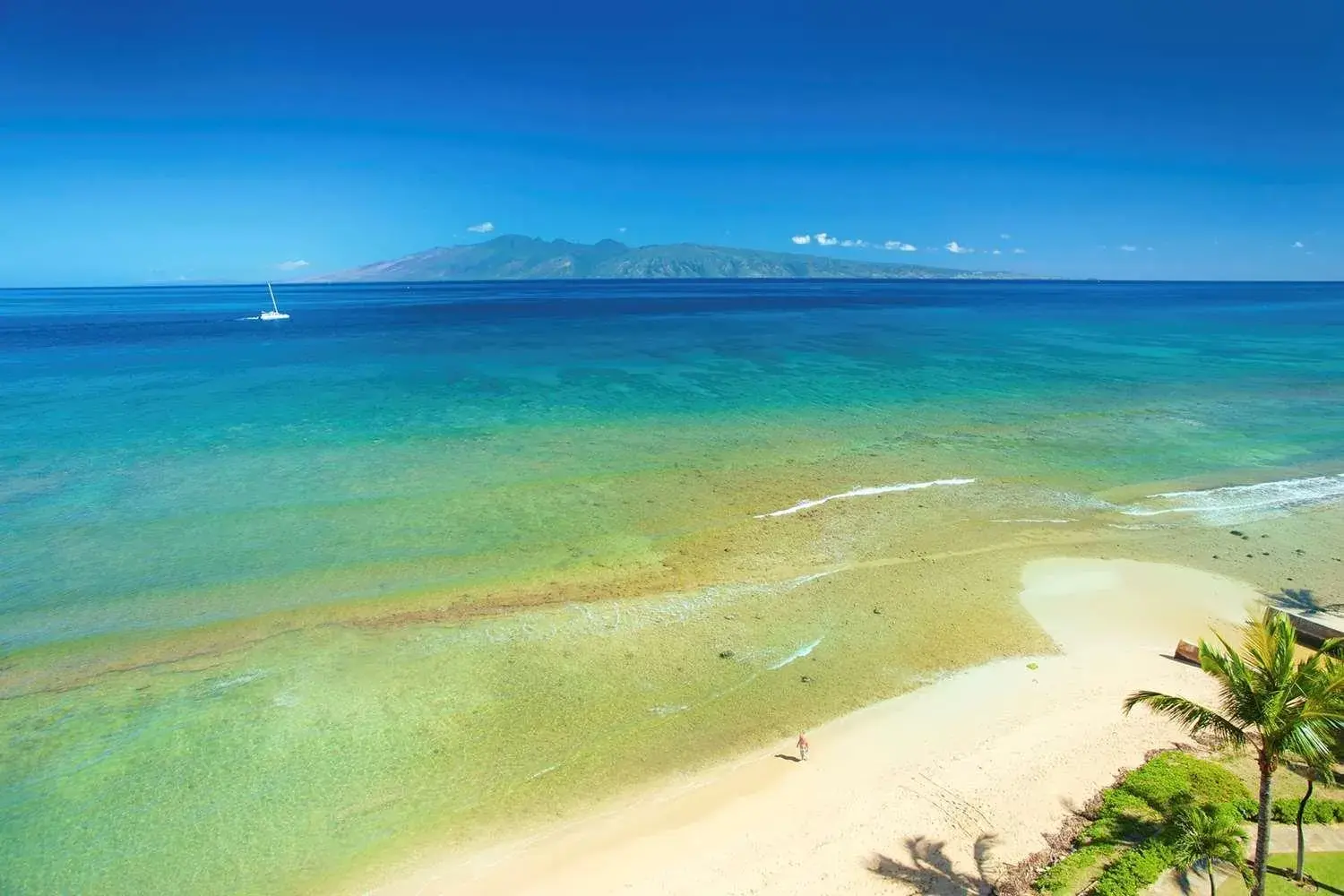 Beach, Bird's-eye View in Aston Kaanapali Shores