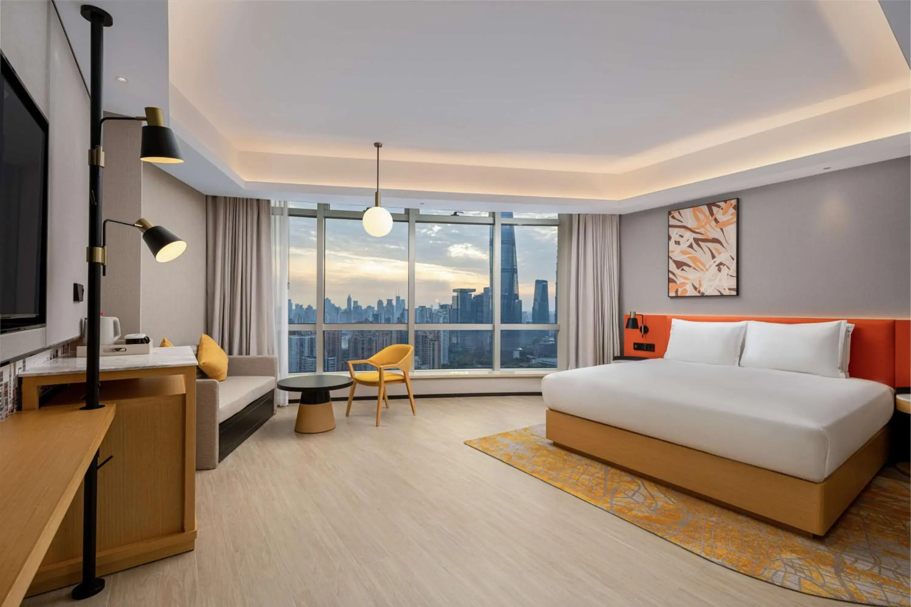 Bed in Hilton Garden Inn Shanghai Lujiazui Bed in Hilton Garden Inn Shanghai Lujiazui