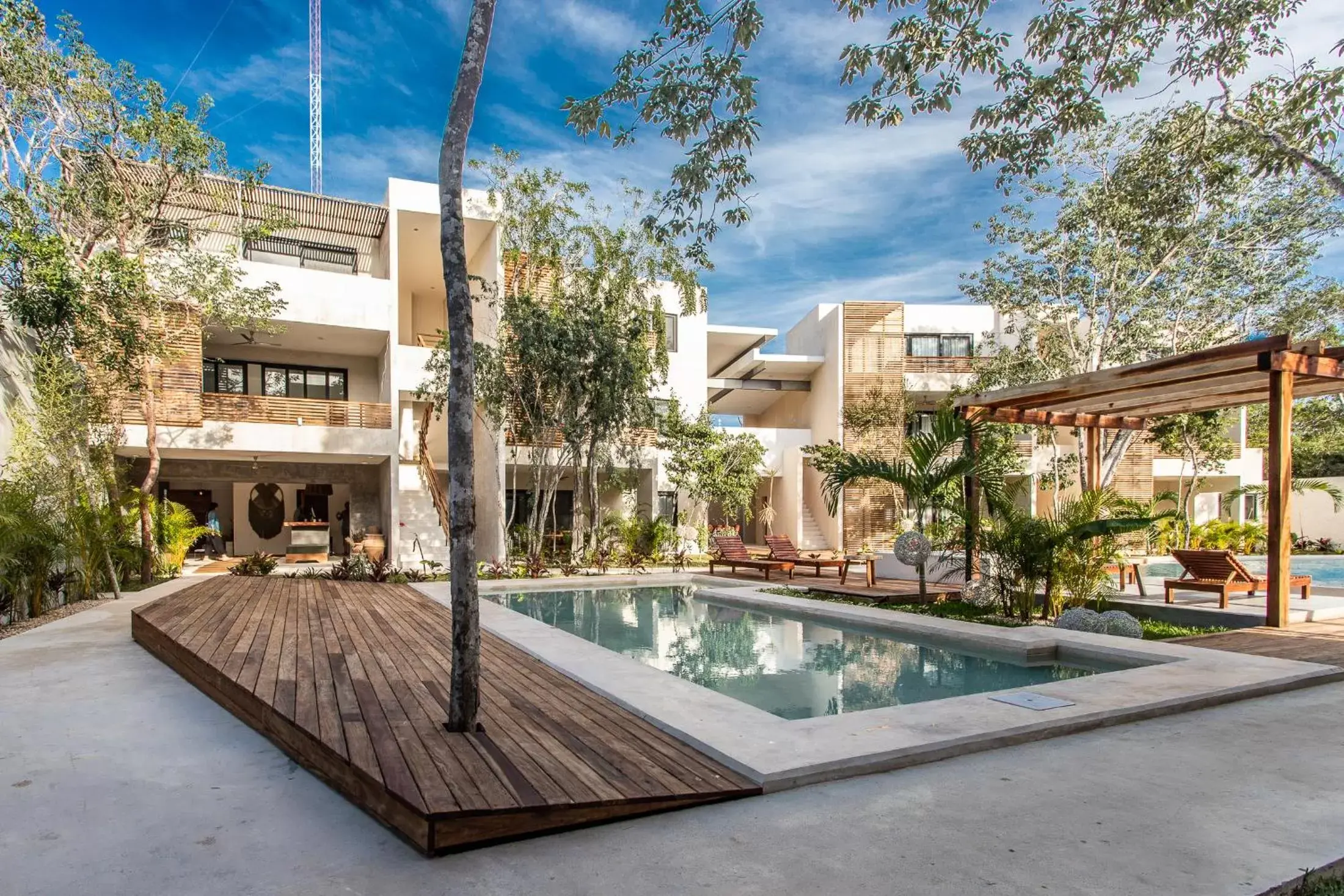 Swimming pool, Property Building in Hotel Panacea Tulum