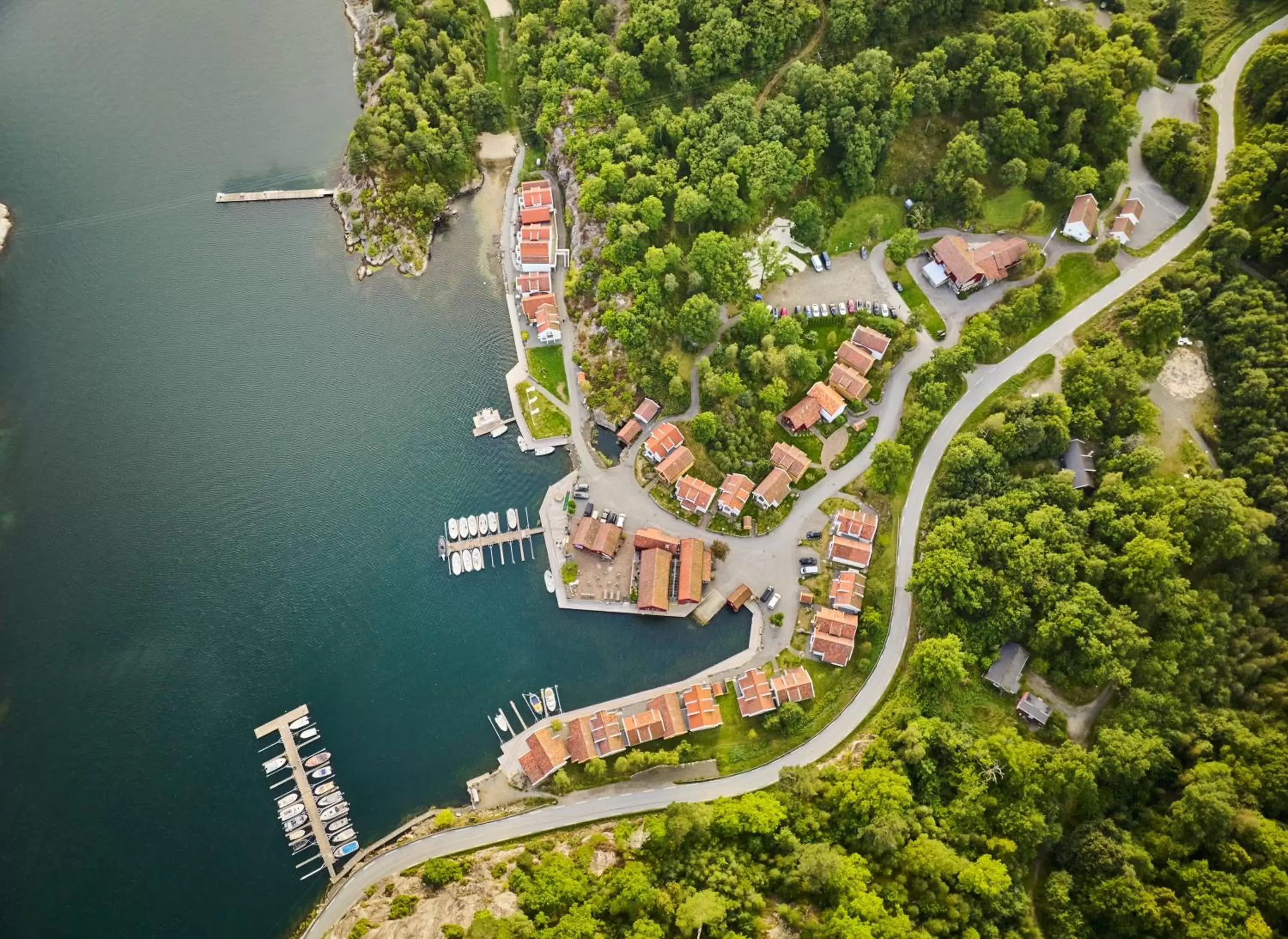 Property building, Bird's-eye View in Farsund Resort