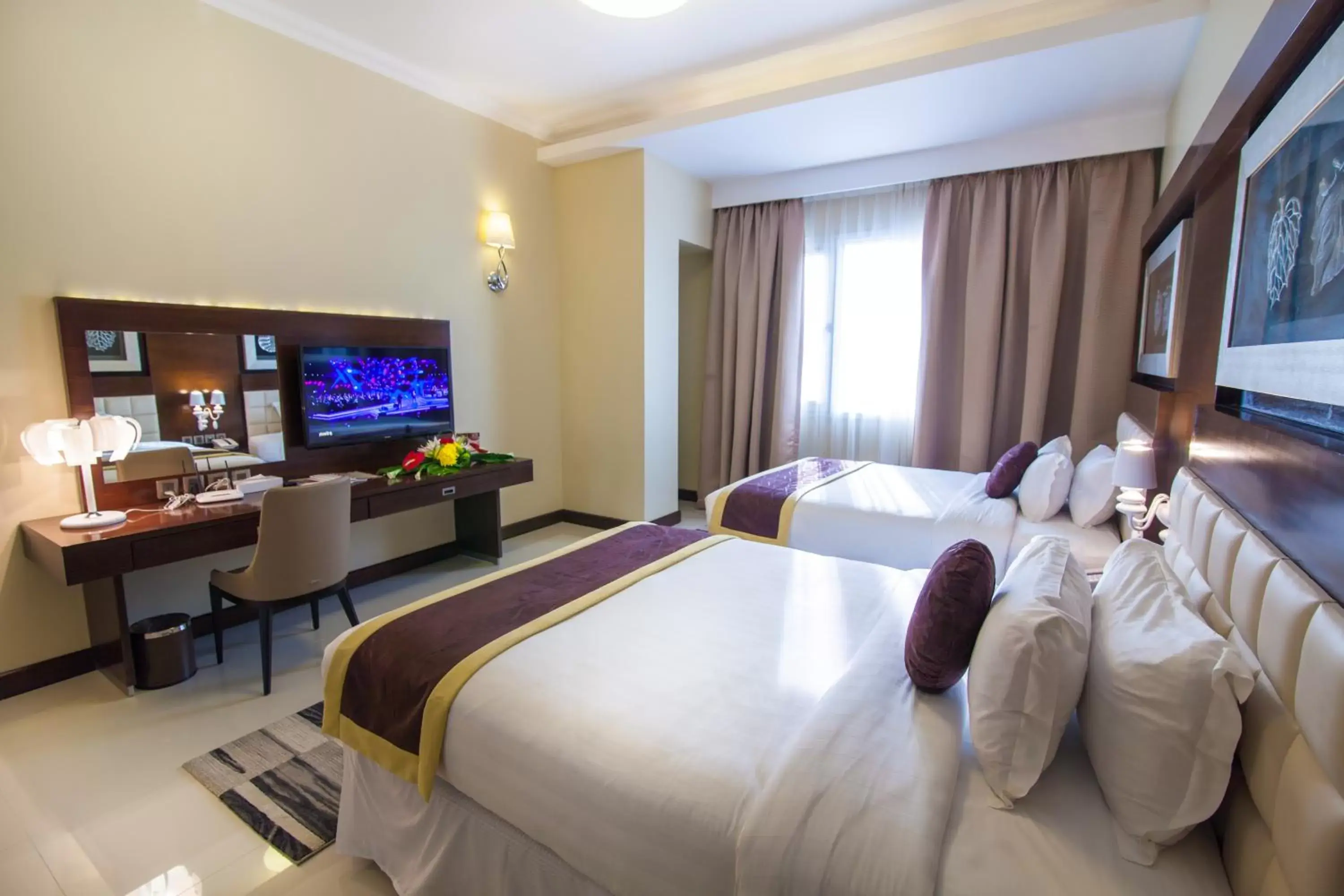 TV and multimedia, Bed in Premier Hotel