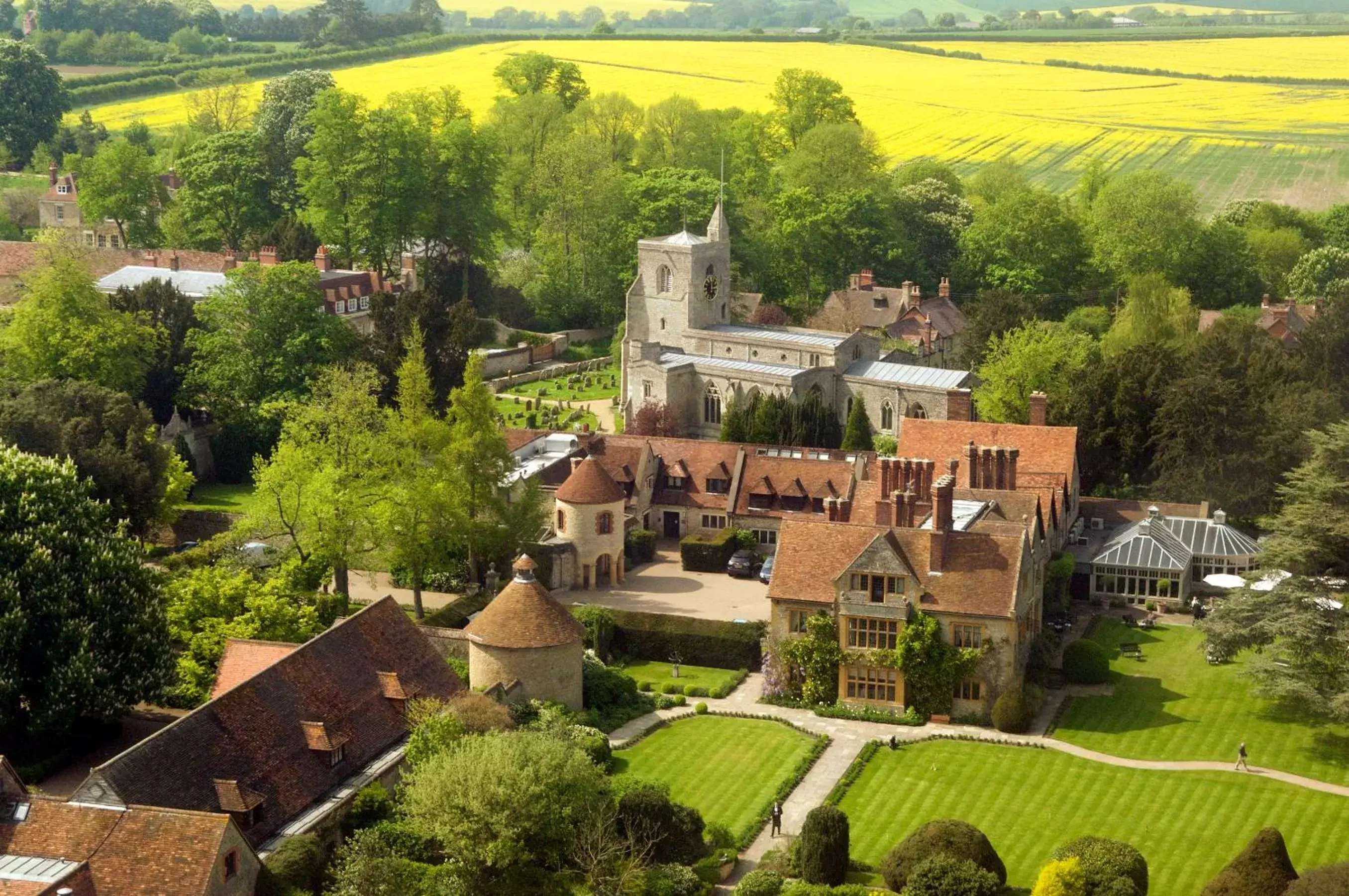 Bird's eye view, Bird's-eye View in Le Manoir aux Quat'Saisons, A Belmond Hotel, Oxfordshire