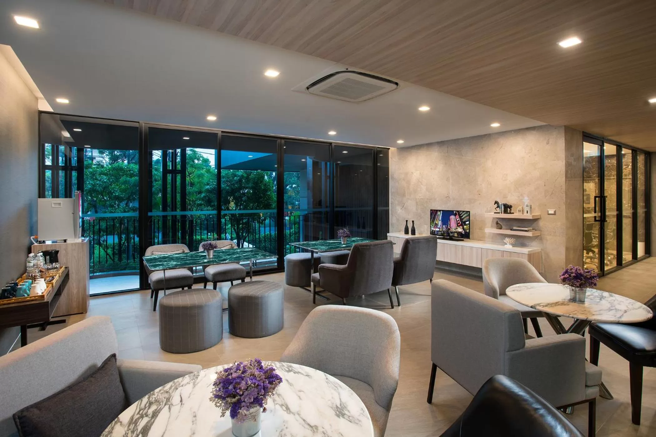 Communal lounge/ TV room in Somerset Ekamai Bangkok