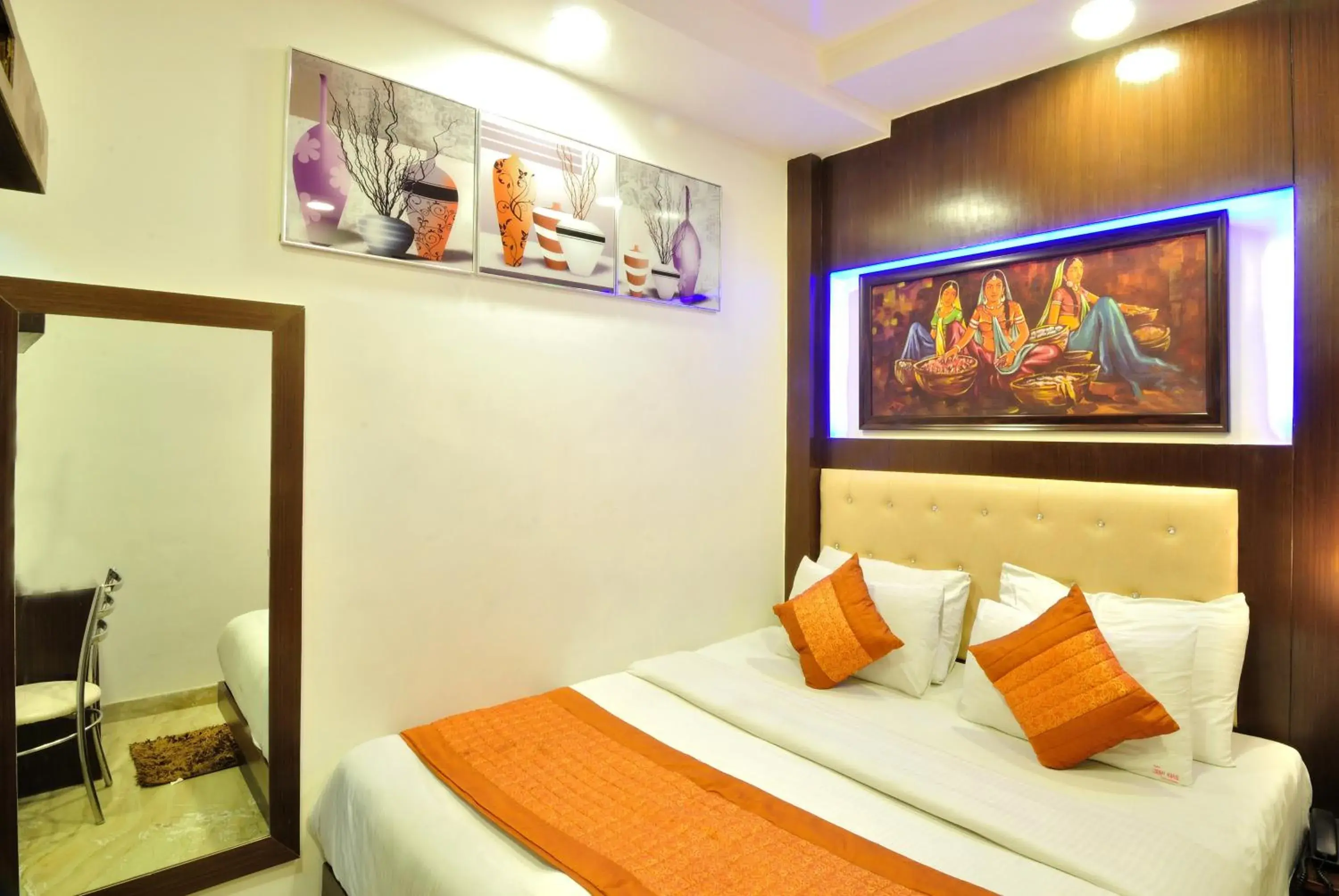 Bedroom, Bed in Hotel Nirmal Mahal by Sushant Travels