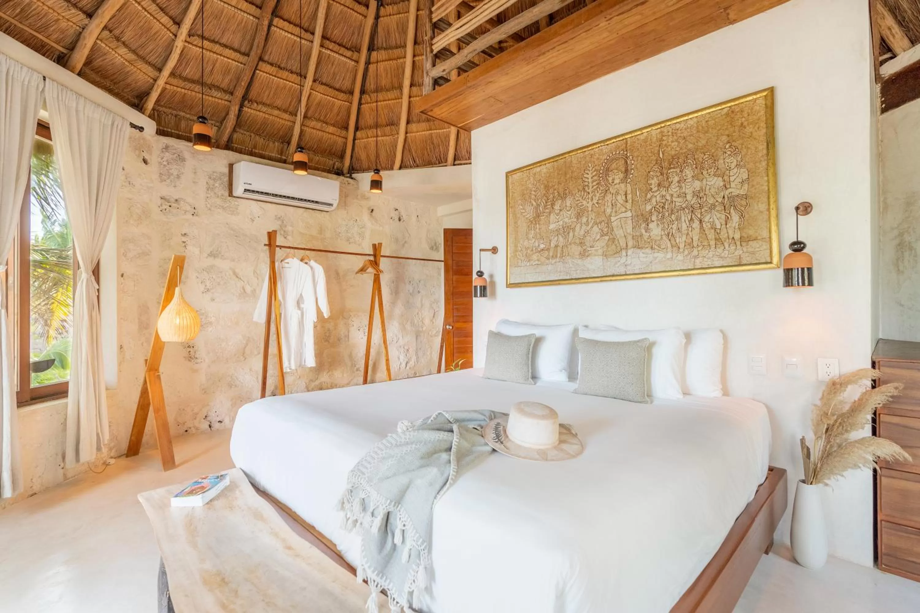 Bed in Casa Ganesh Tulum-Beachfront hotel by Ahau Collection