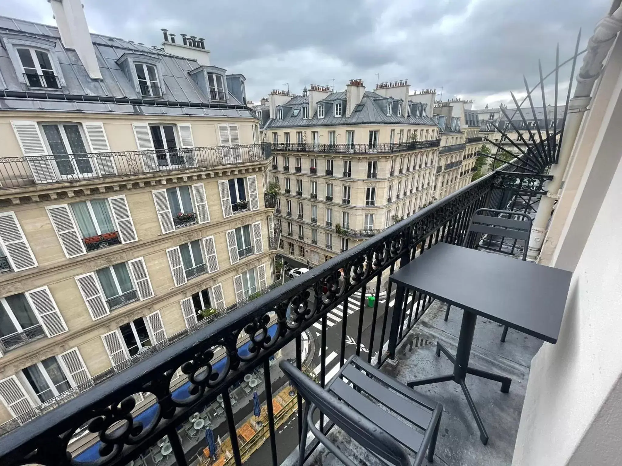 View (from property/room), Balcony/Terrace in Hotel du College de France