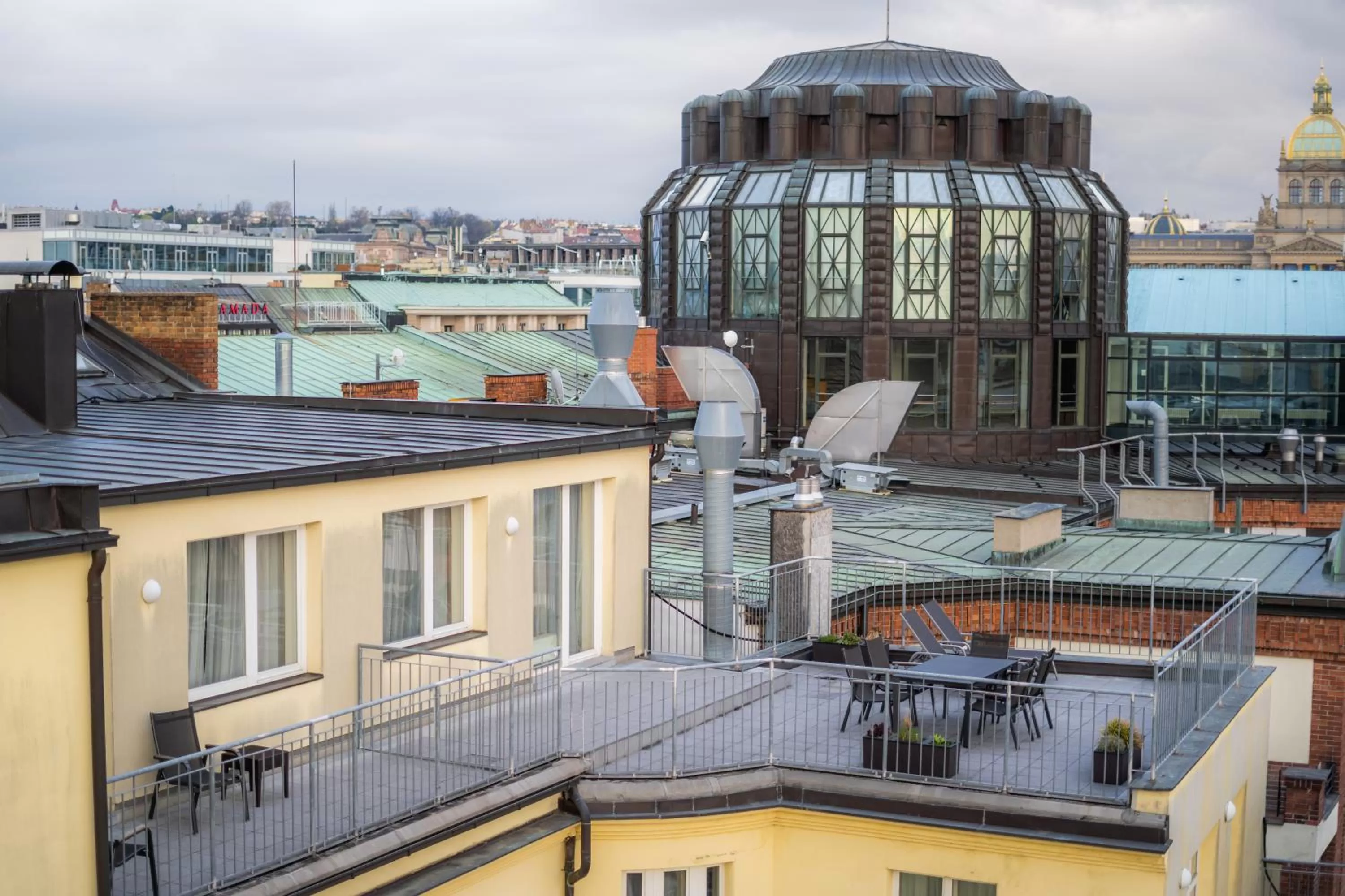 Balcony/Terrace in EA ApartHotel Melantrich