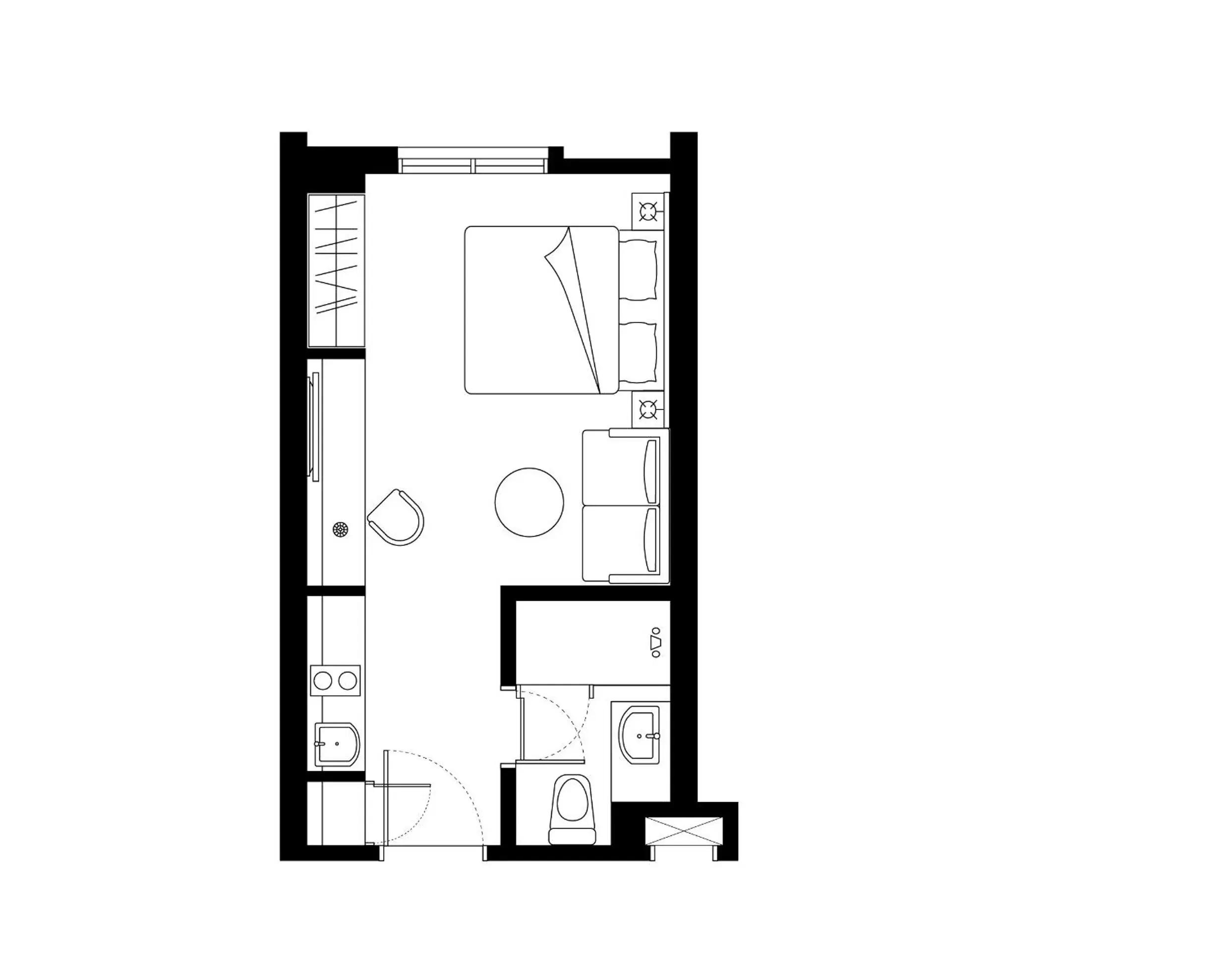 Photo of the whole room, Floor Plan in Citadines DPulze Cyberjaya