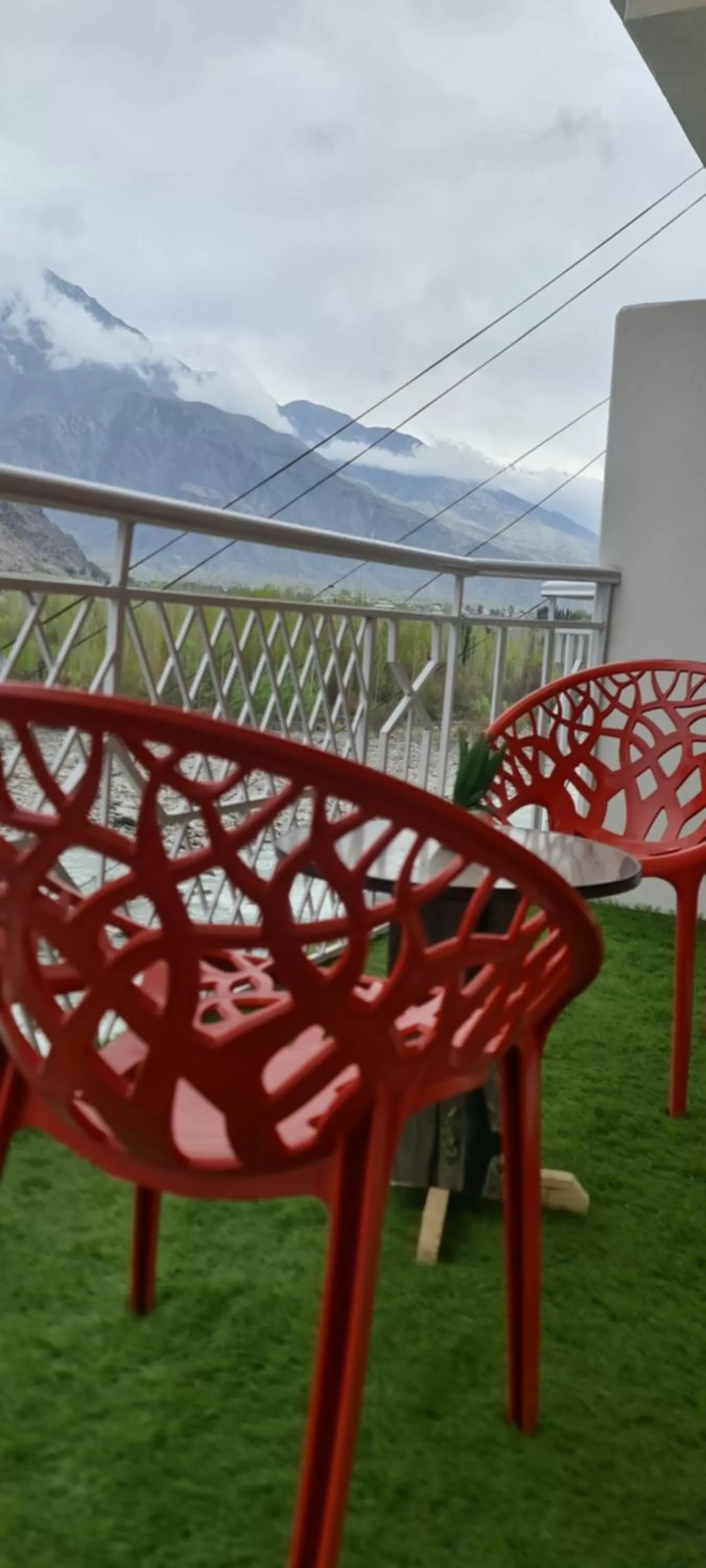 Balcony/Terrace in Indus Lodges Gilgit