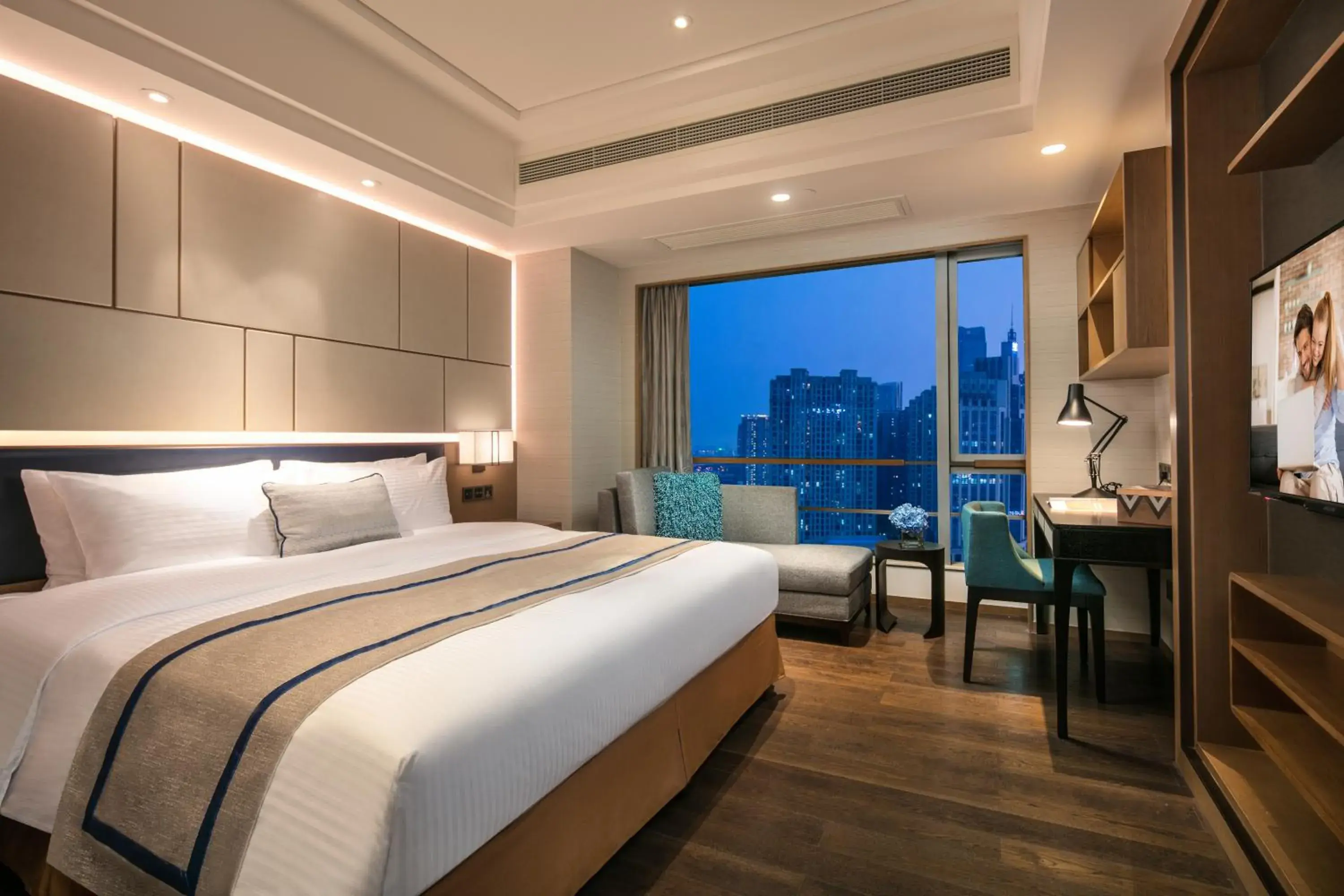Bedroom, Bed in Somerset Swan Lake Hefei Bedroom, Bed in Somerset Swan Lake Hefei