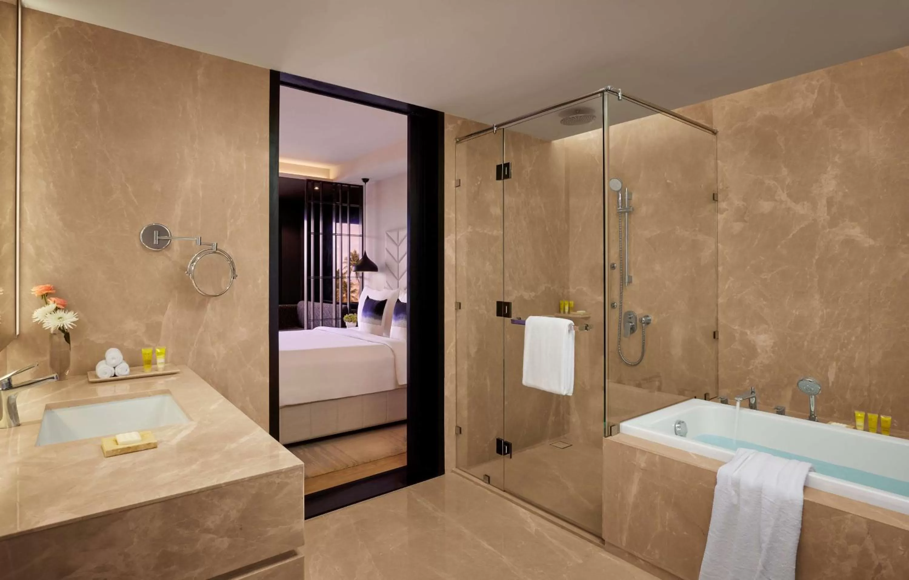 Bathroom, Bed in Hyatt Centric Juhu Mumbai
