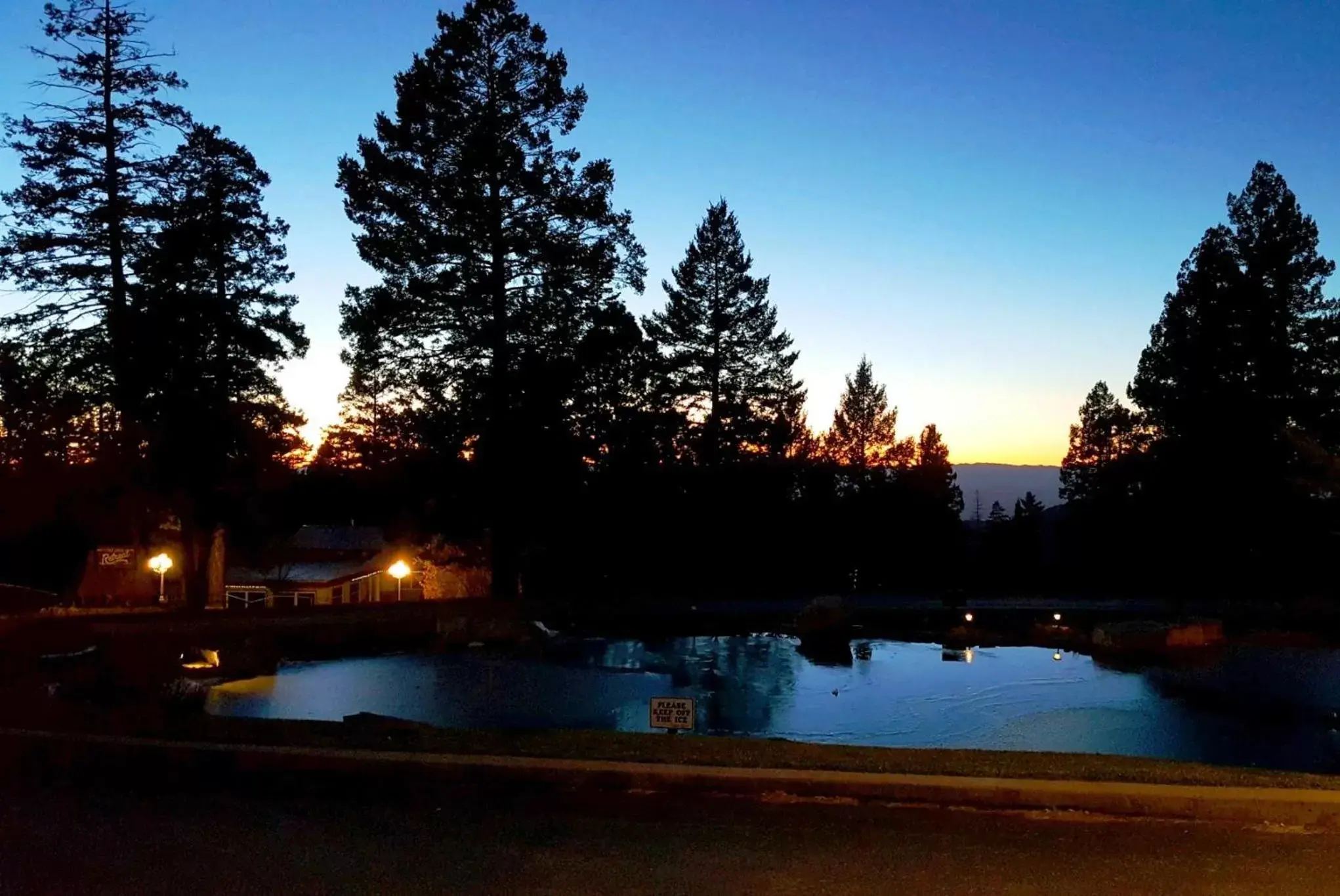 Sunset, Swimming Pool in The Lodge at Cloudcroft