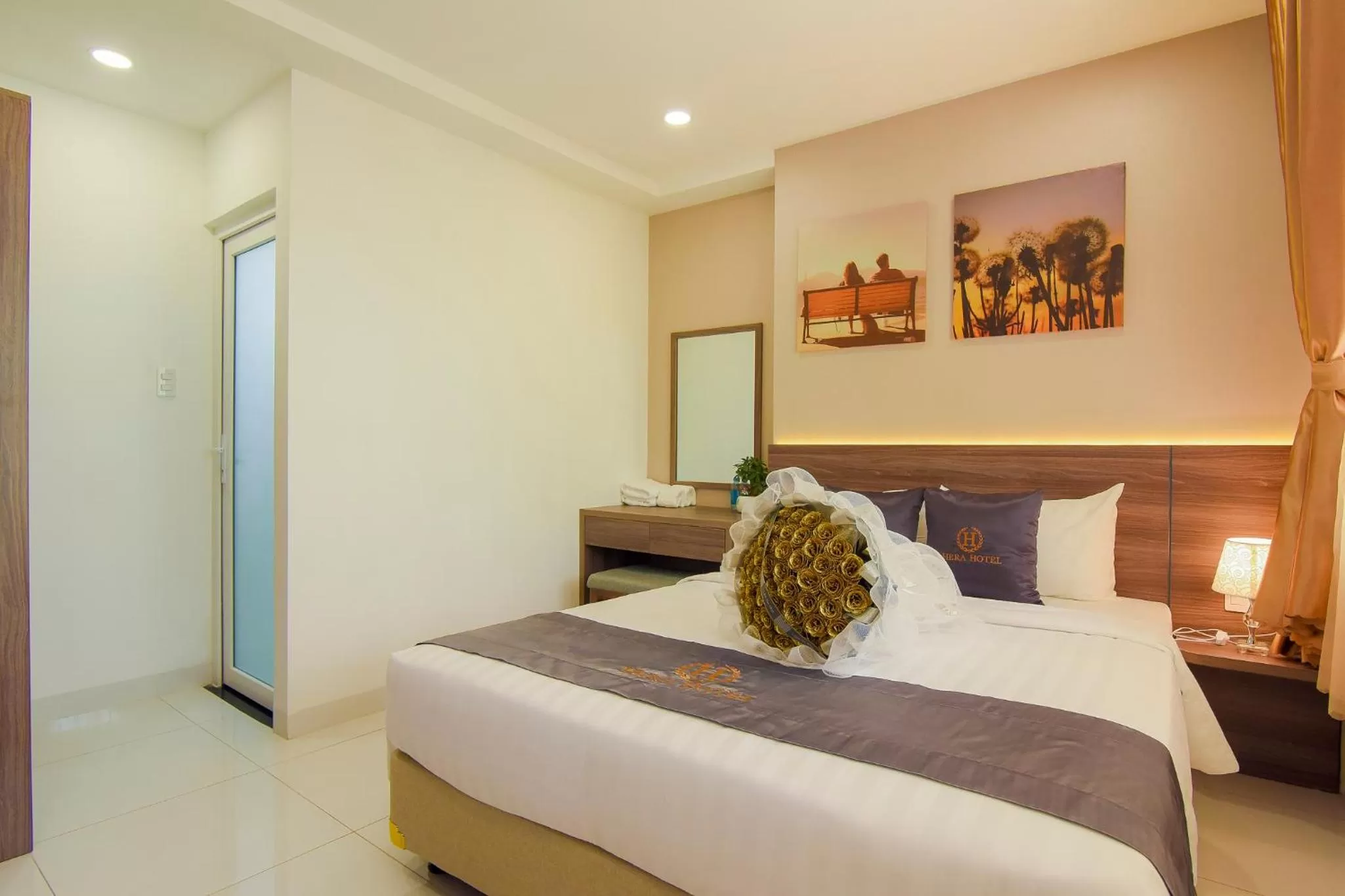 Bed in Hera Hotel Airport