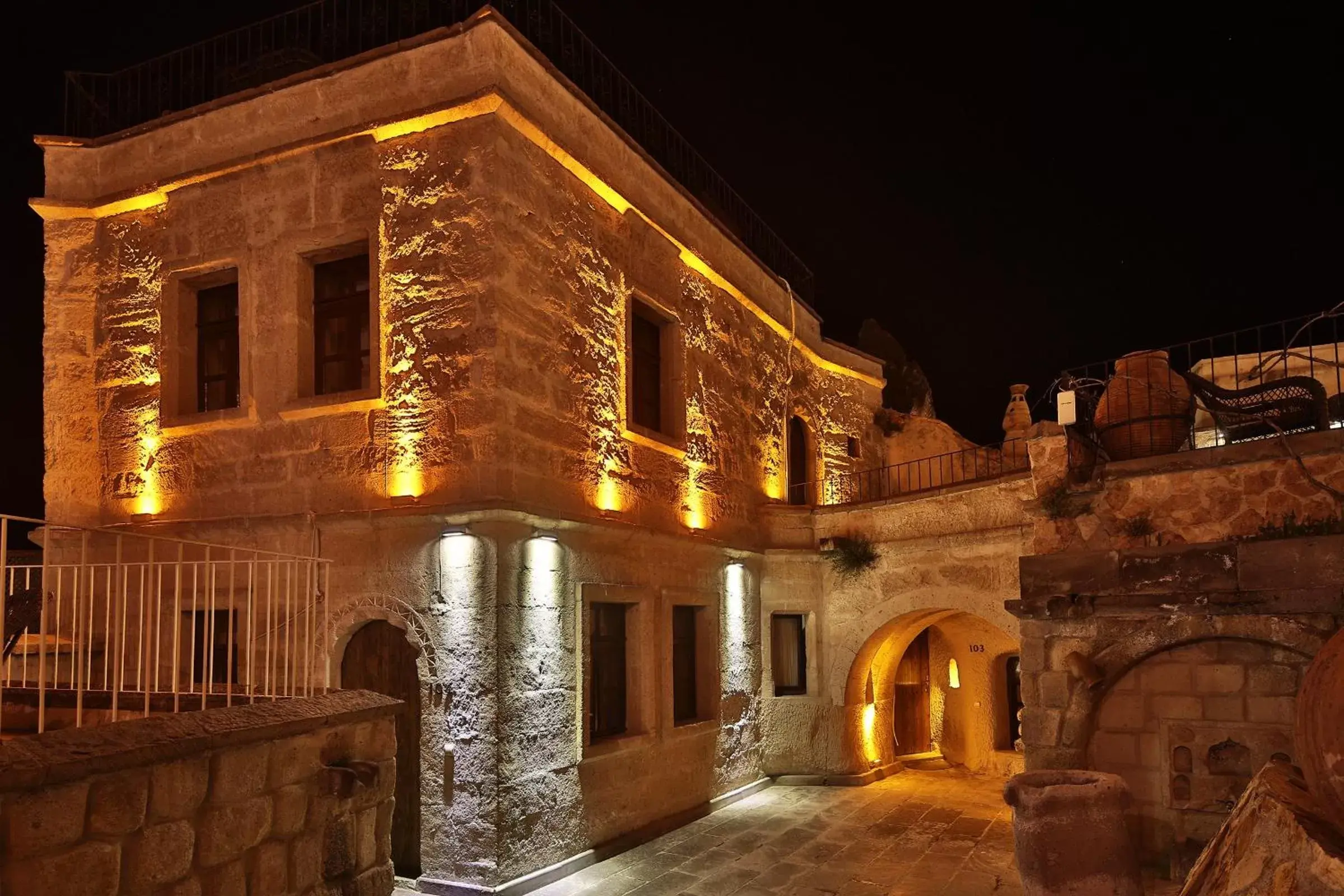 Night, Property Building in Cappadocia Cave Suites