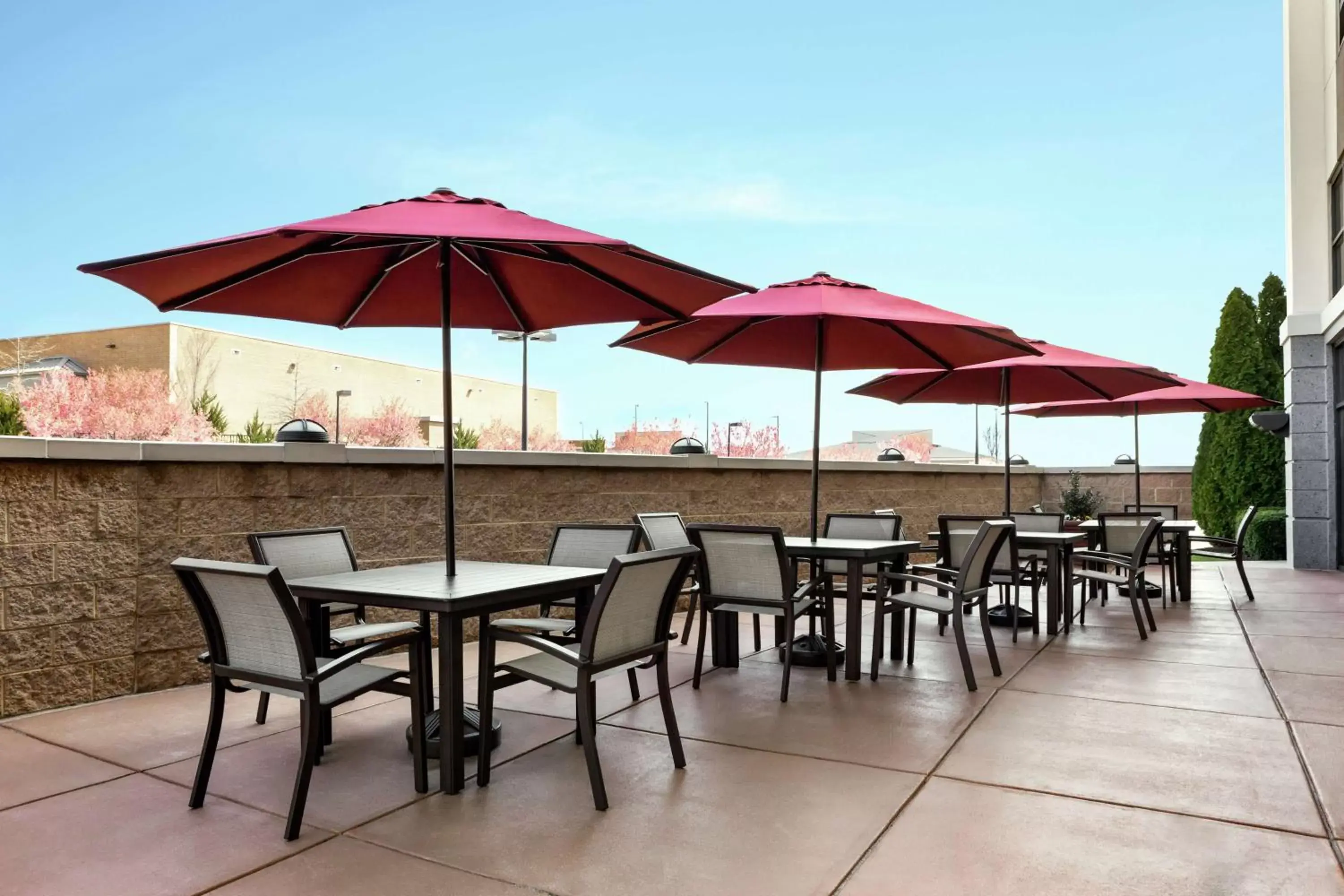 Patio, Restaurant/Places to Eat in Hampton Inn & Suites Frederick/Fort Detrick