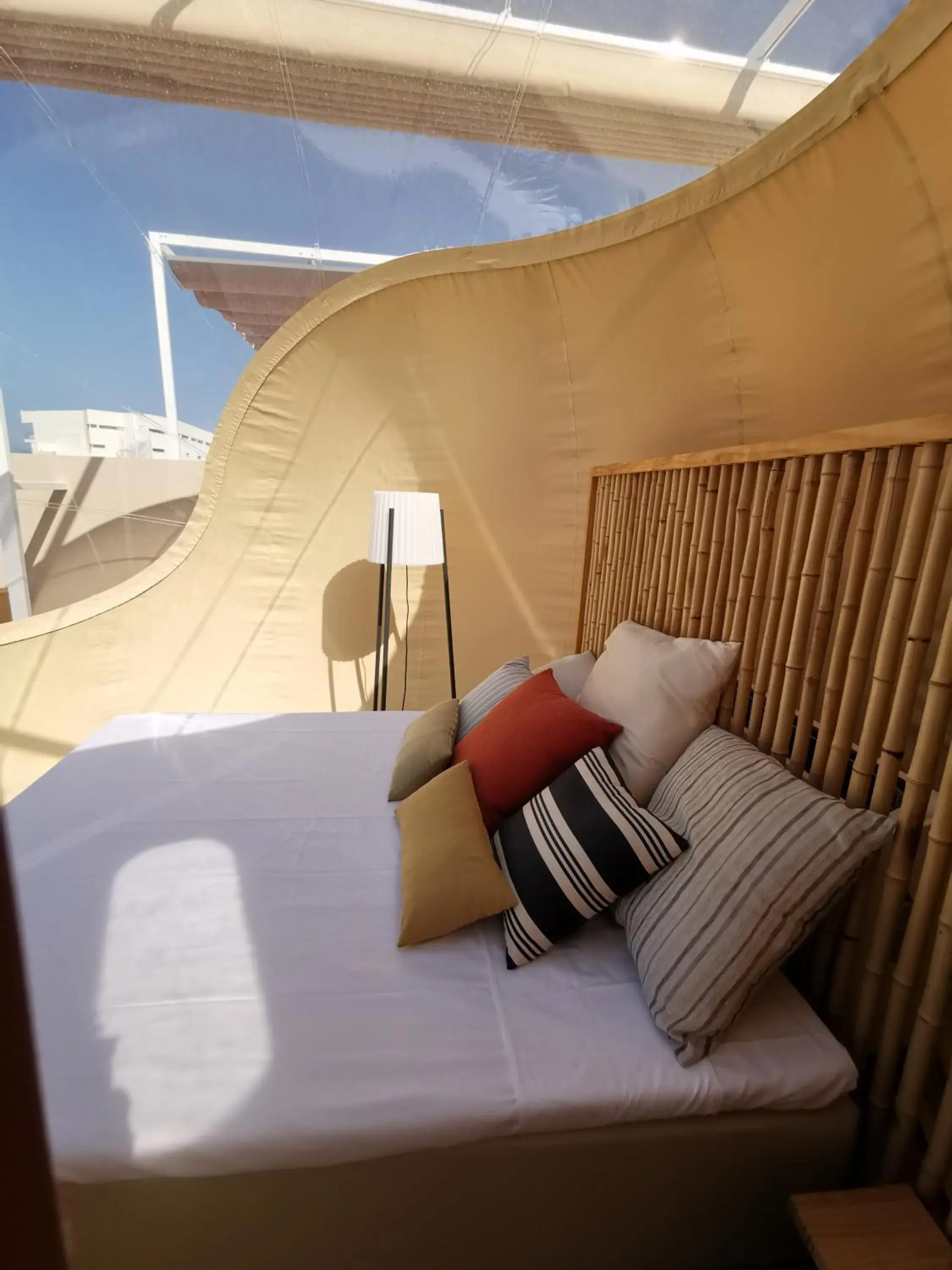 Bedroom, Bed in tent Capi Playa