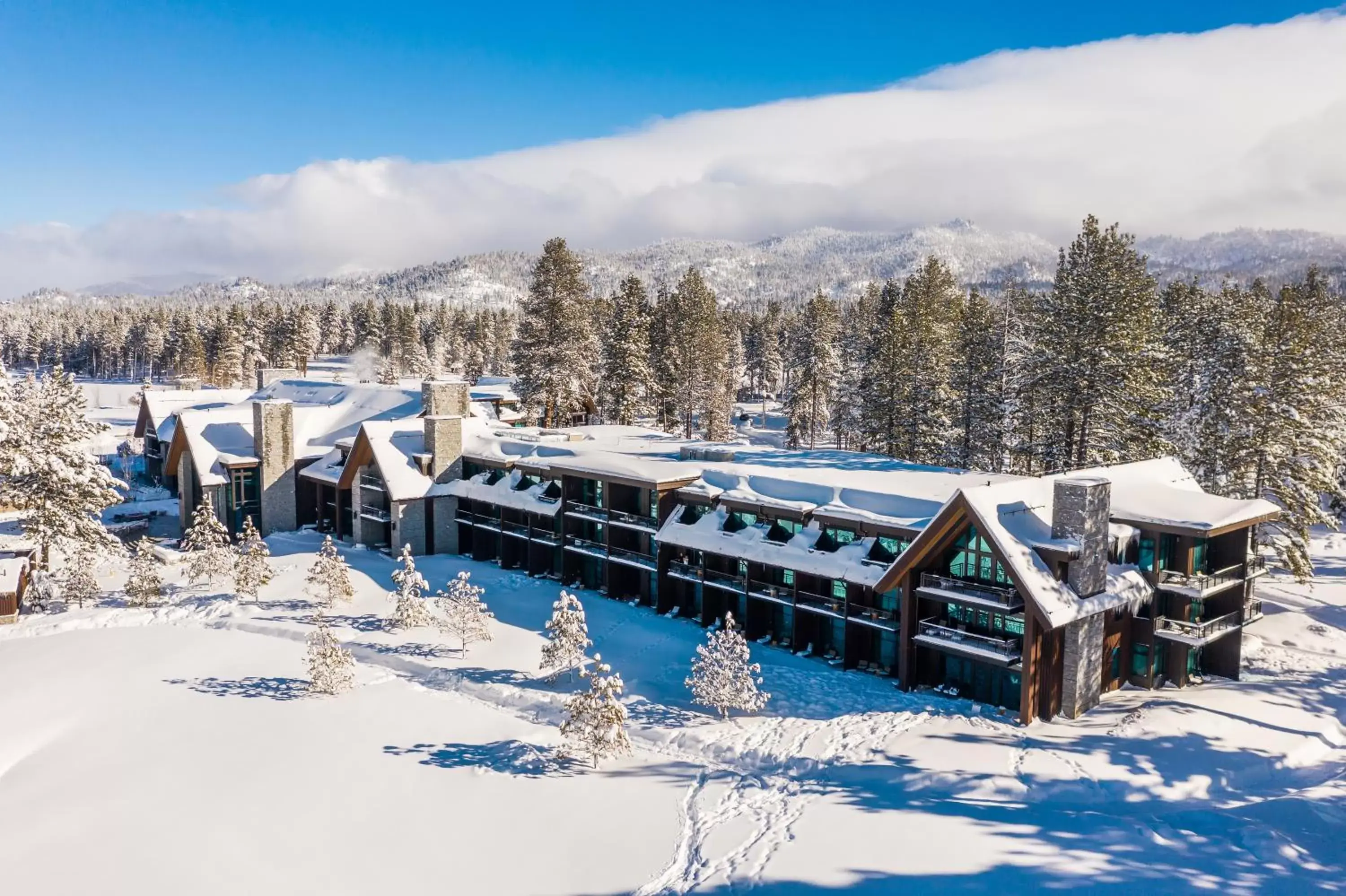 Bird's eye view, Winter in Edgewood Tahoe Resort