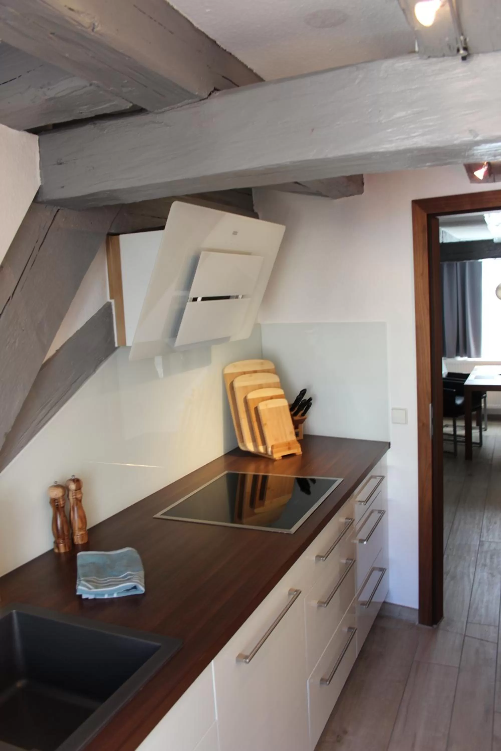 Kitchen or kitchenette in Hotel Schmales Haus