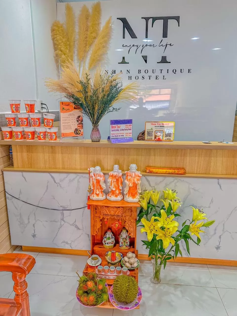 Lobby or reception in Nhan Tay Hostel