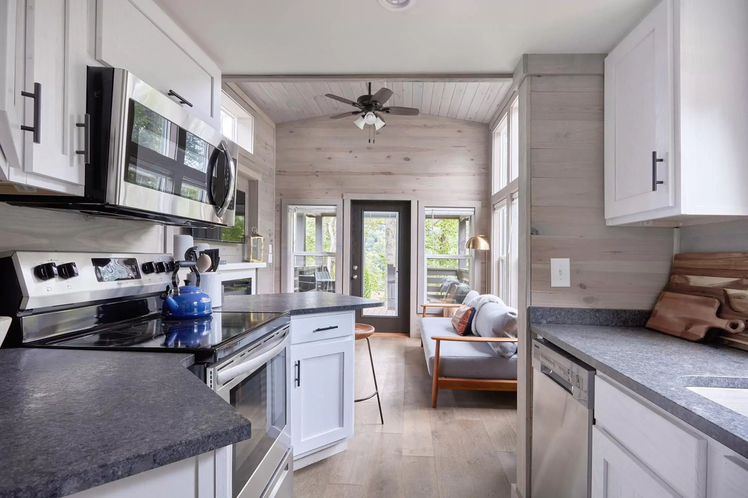 Kitchen/Kitchenette in Asheville River Cabins