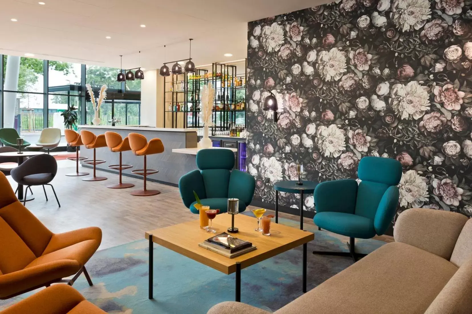 Lounge or bar in Citadines Eurometropole Strasbourg Lounge or bar in Citadines Eurometropole Strasbourg