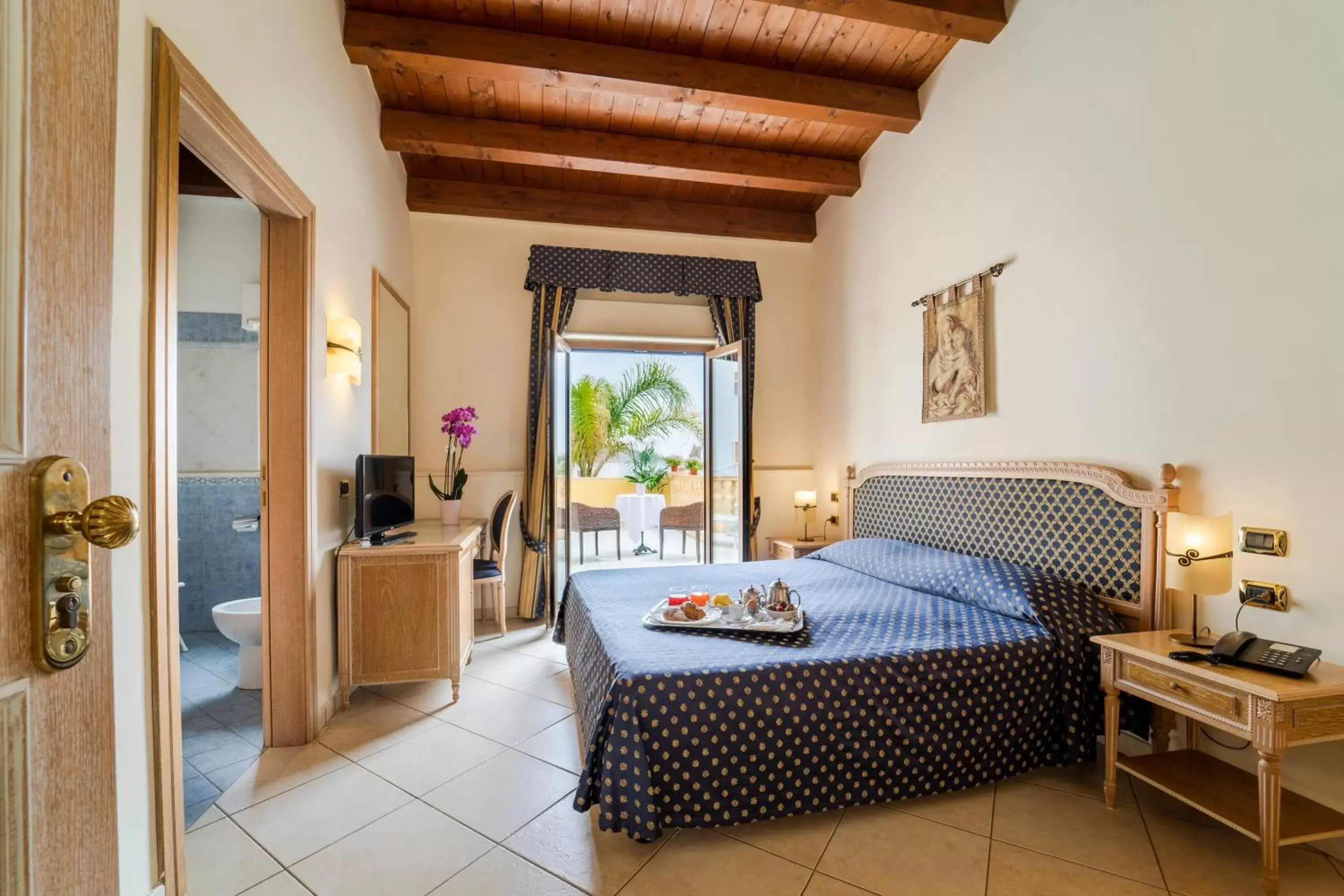 Bed in Hotel Villa Romana