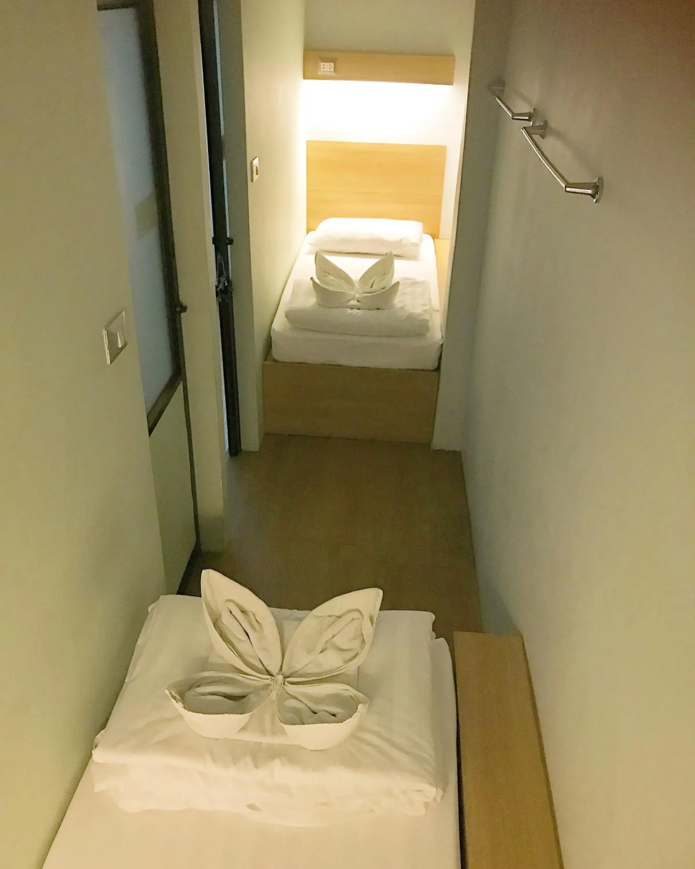 Bed, Bathroom in Micro Hostel