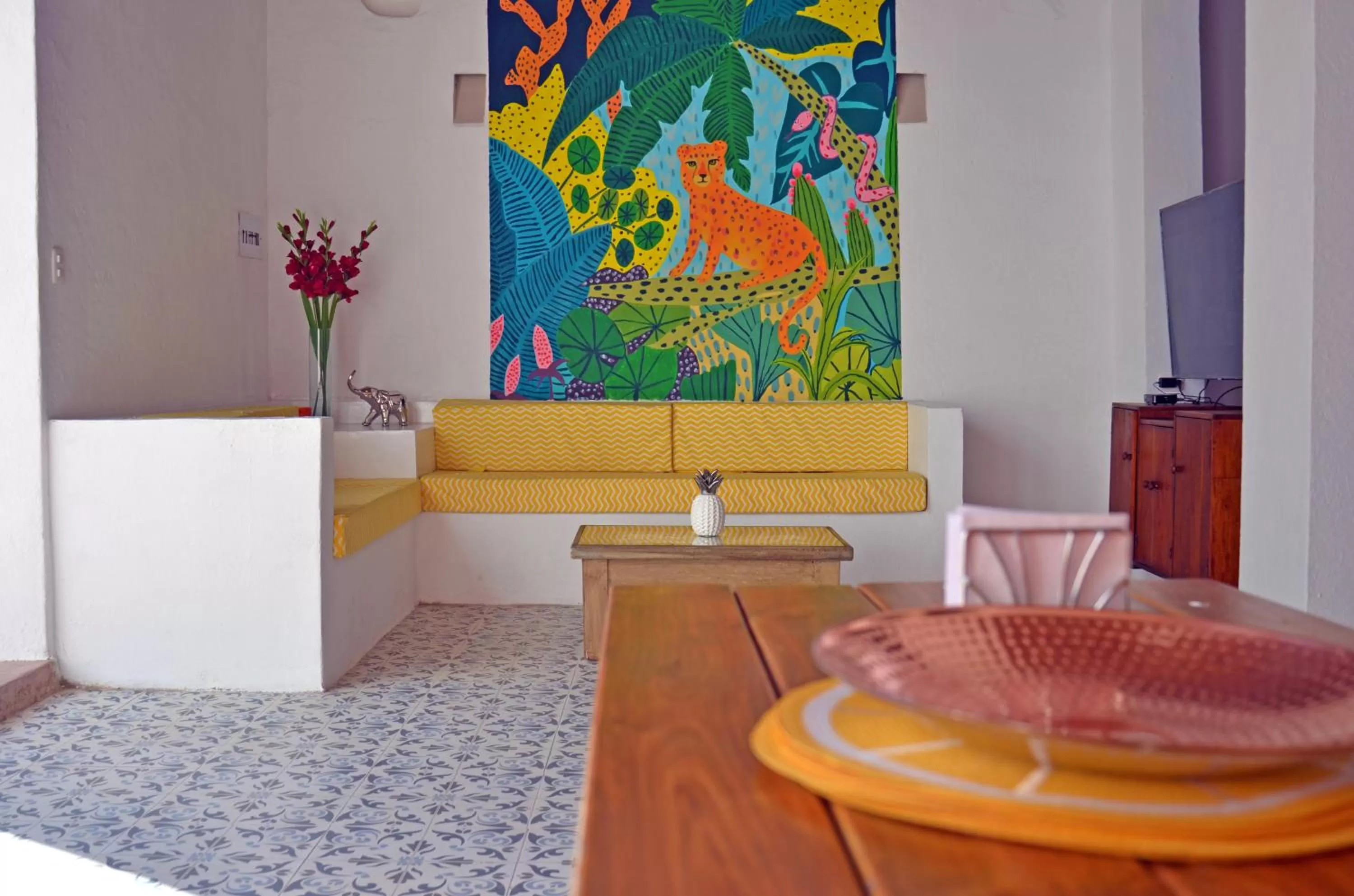 Living room, Seating Area in Faro de Alejandría Hostel