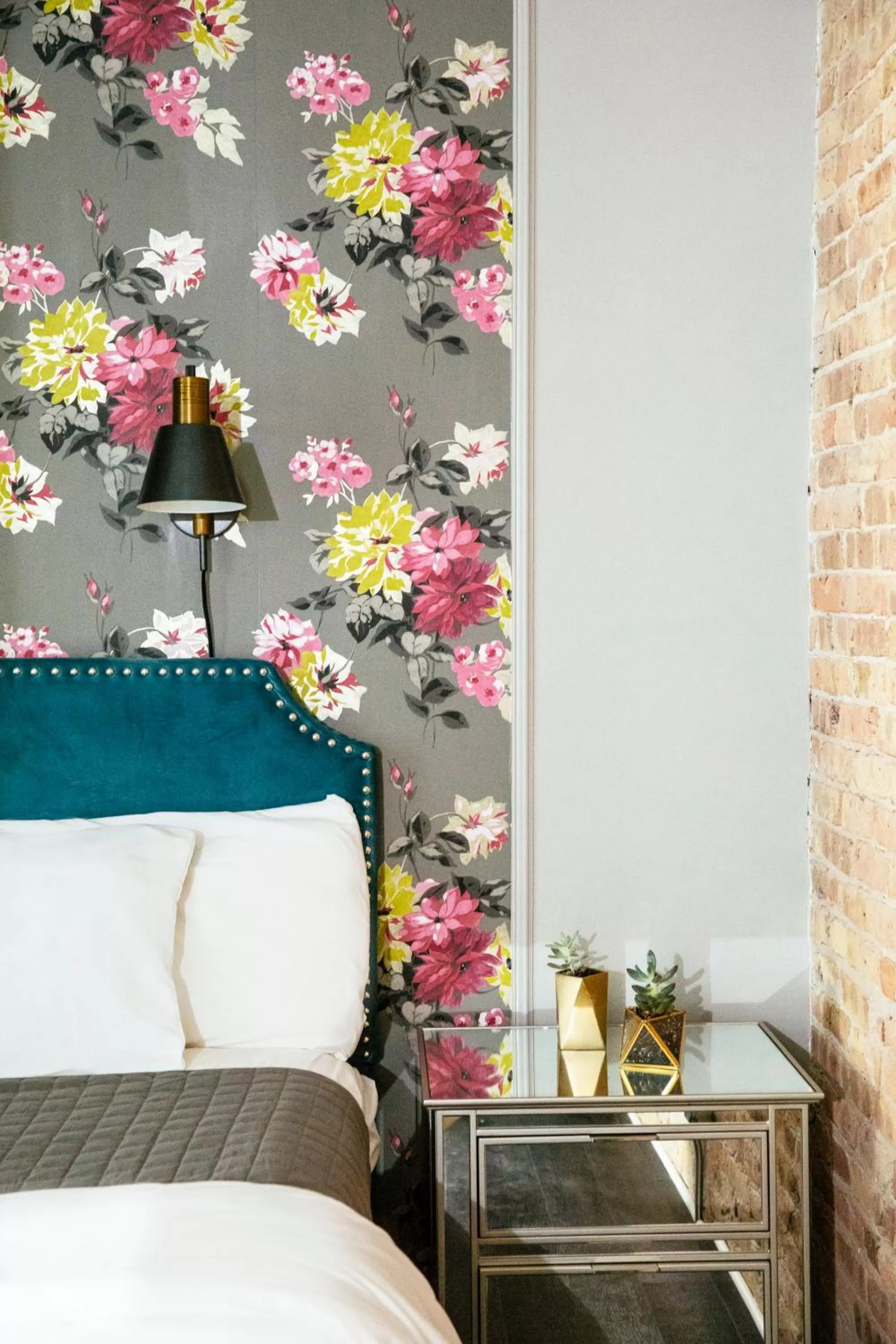 Decorative detail, Bed in Wicker Park Inn