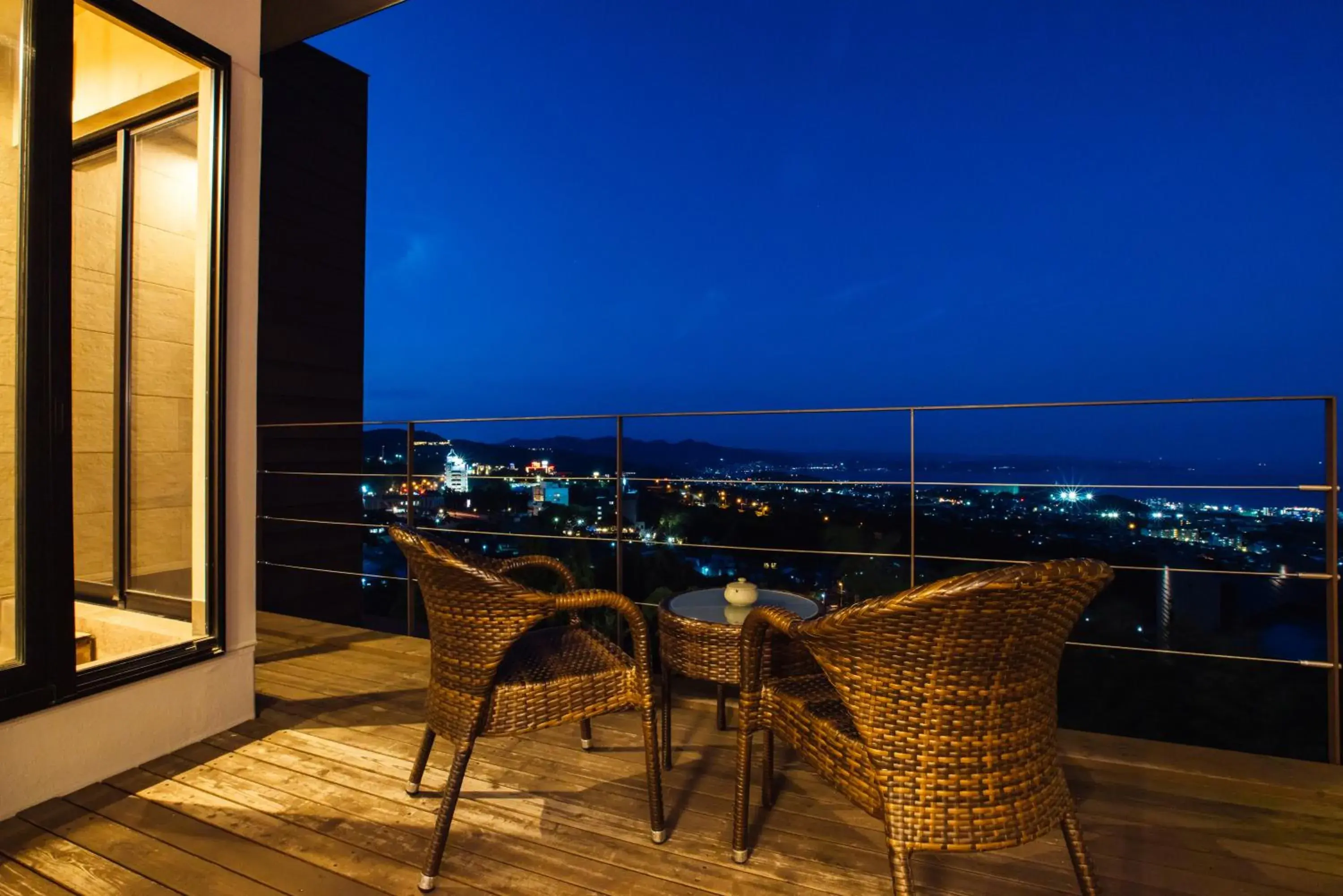 View (from property/room), Balcony/Terrace in Terrace Midoubaru
