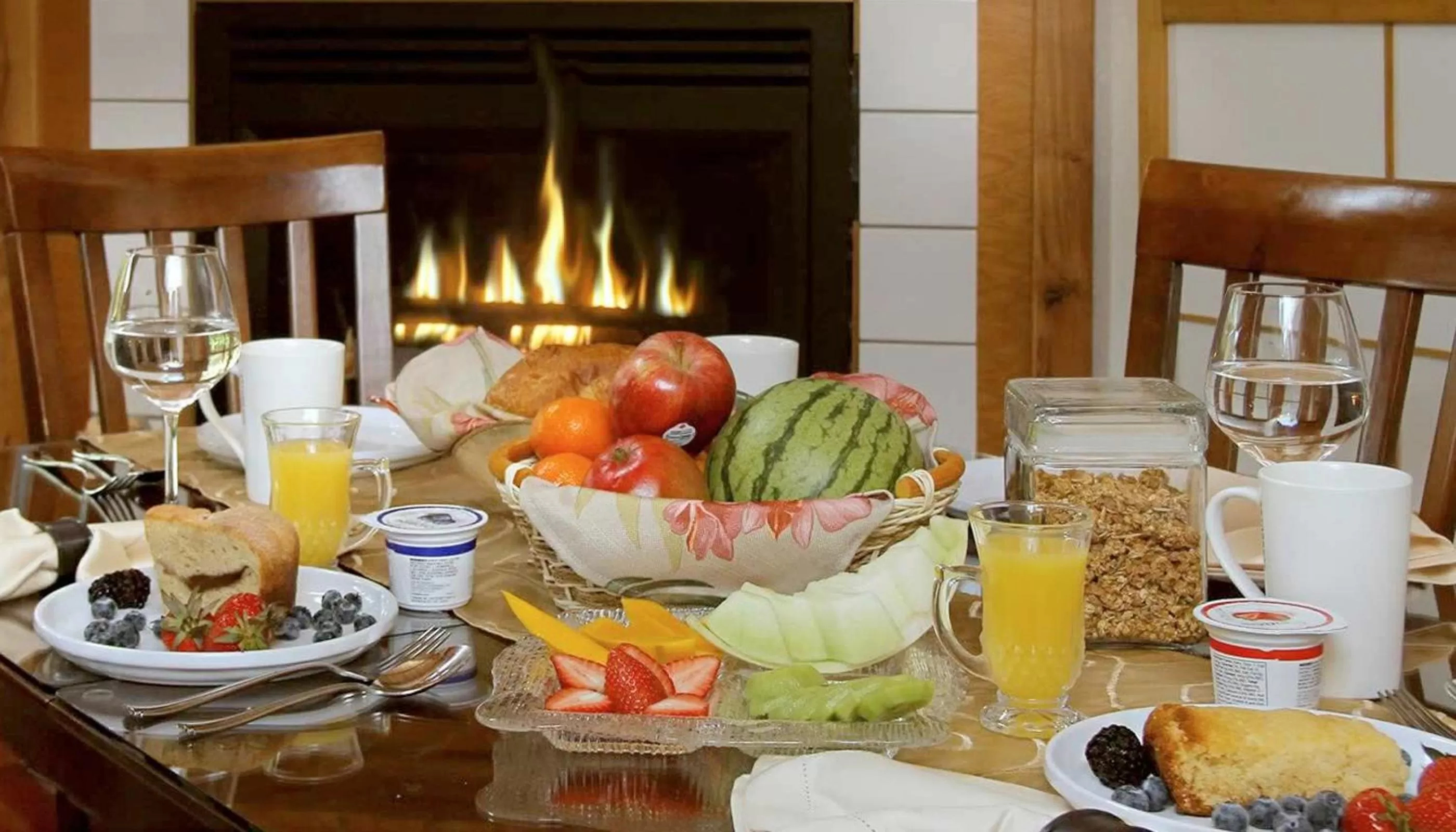 Food close-up, Breakfast in Lotus Garden Cottages
