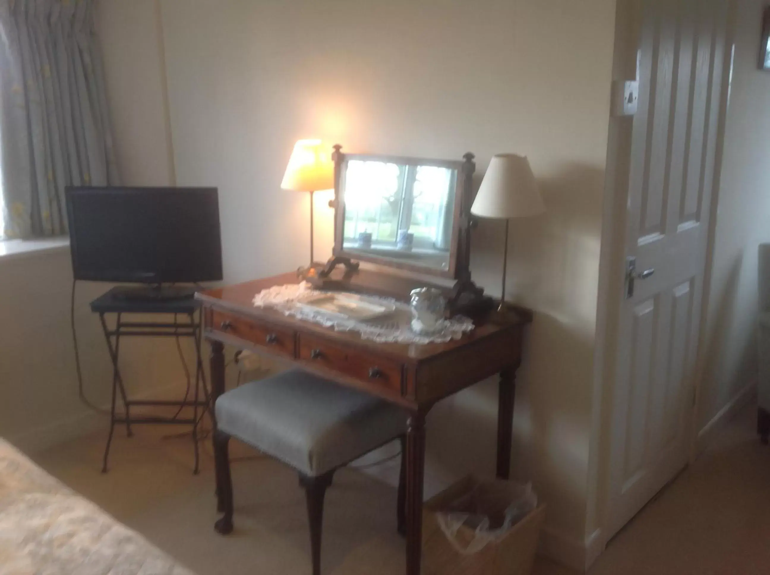 Bedroom, TV/Entertainment Center in The Coach House