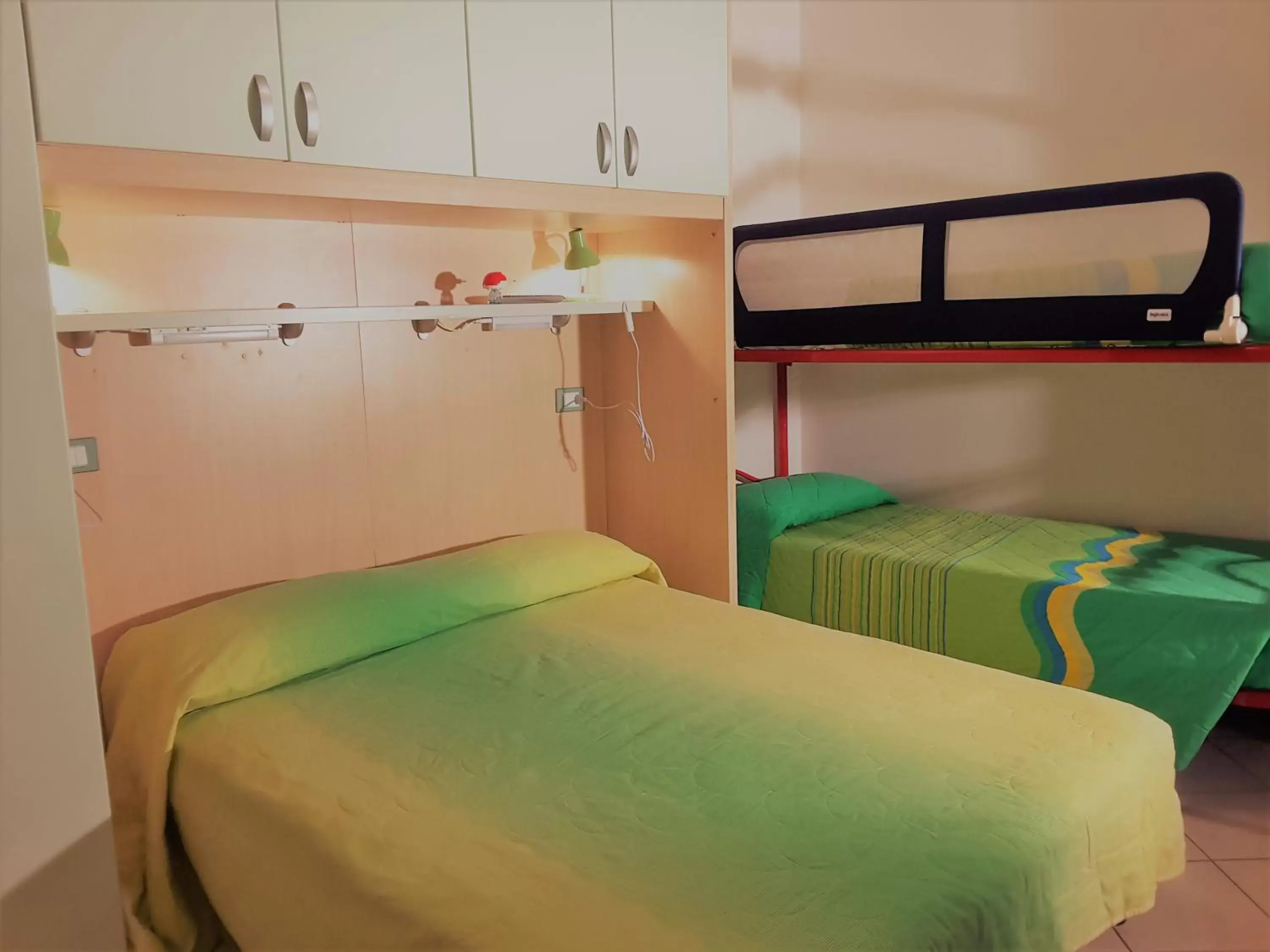 Bedroom, Bunk Bed in Villaggio dei Fiori Apart- Hotel 3 Stars - Family Resort