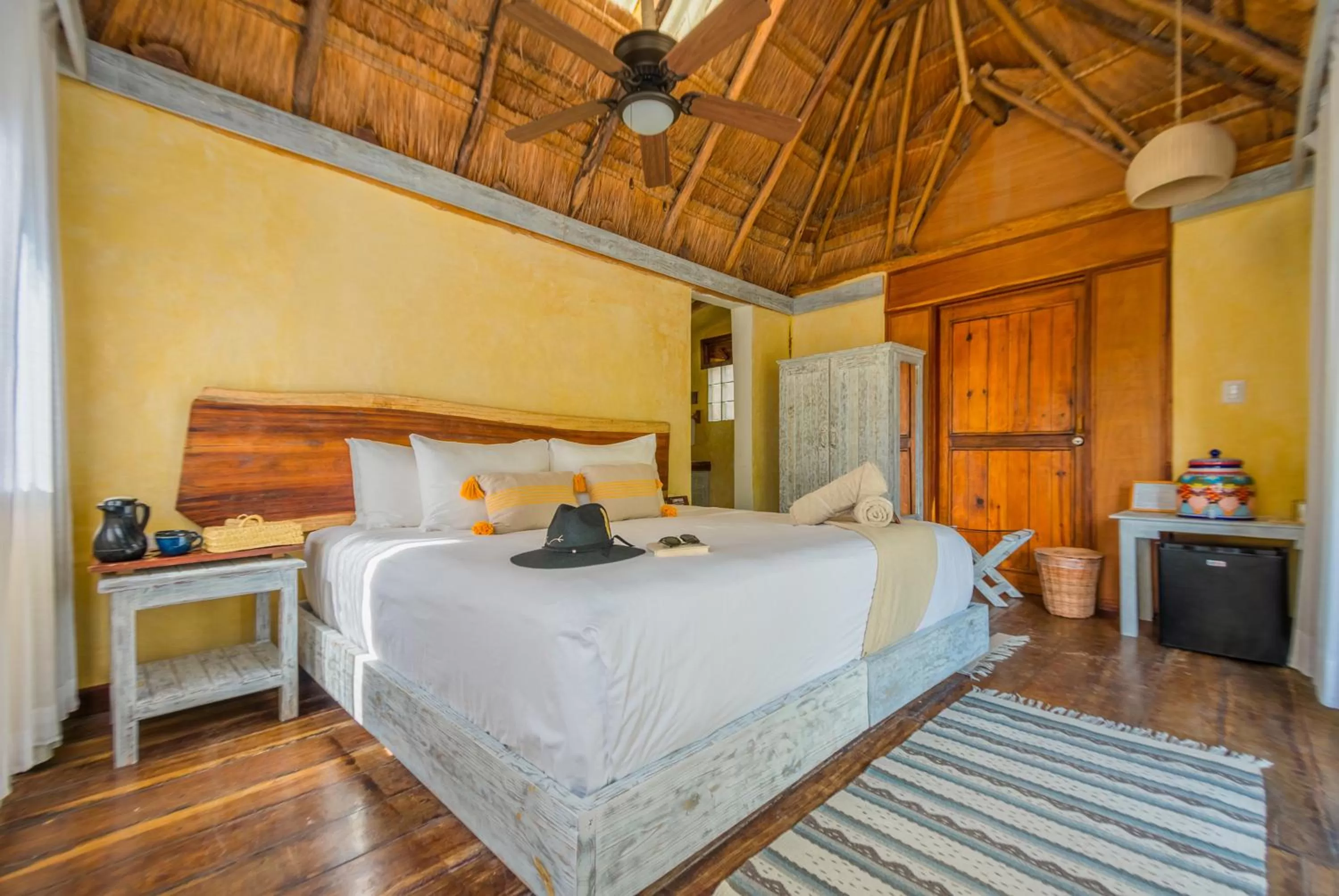 Bedroom, Bed in Villa Pescadores Tulum-Beachfront hotel by Ahau Collection