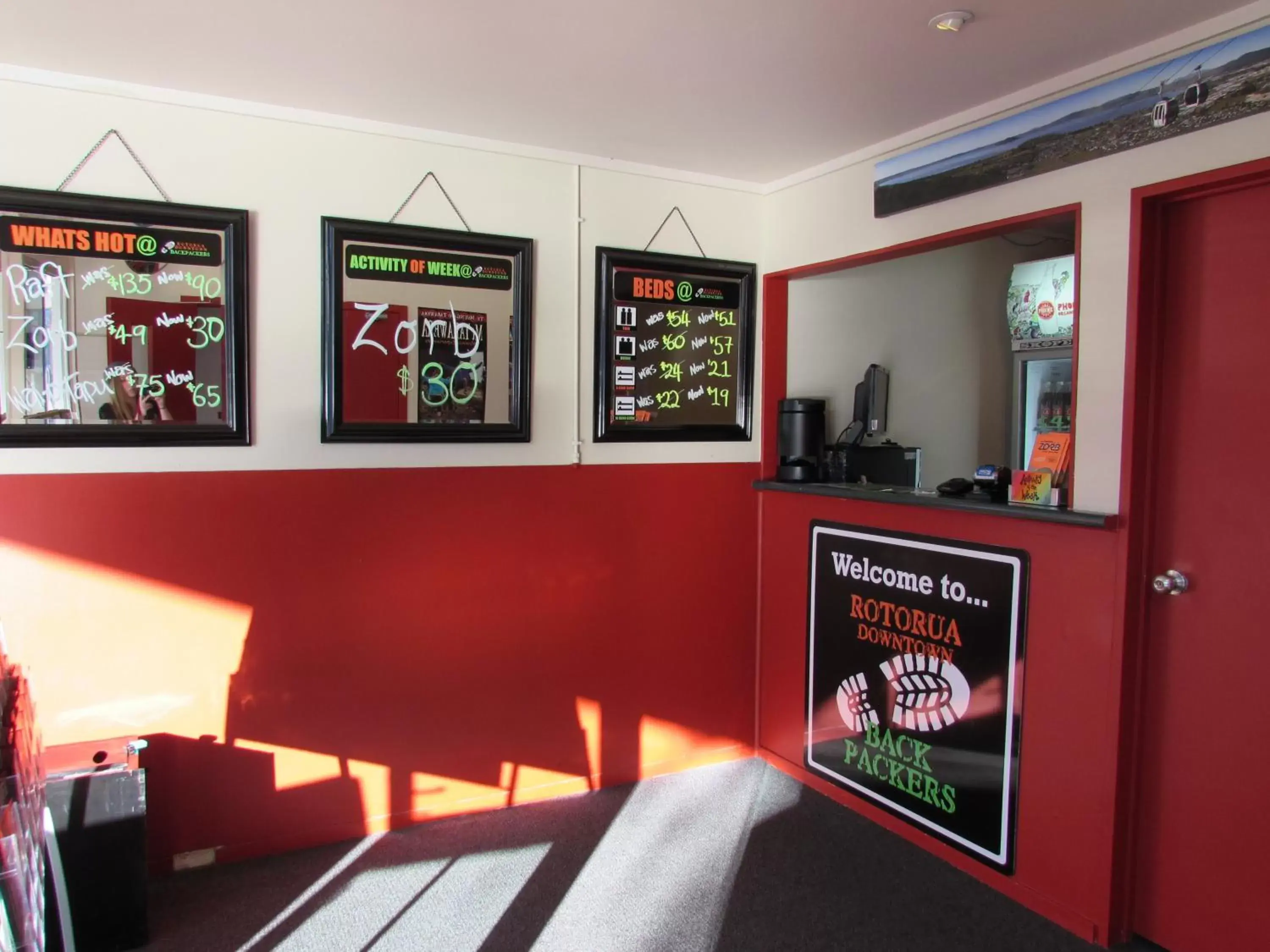 Lobby or reception in Rotorua Downtown Backpackers