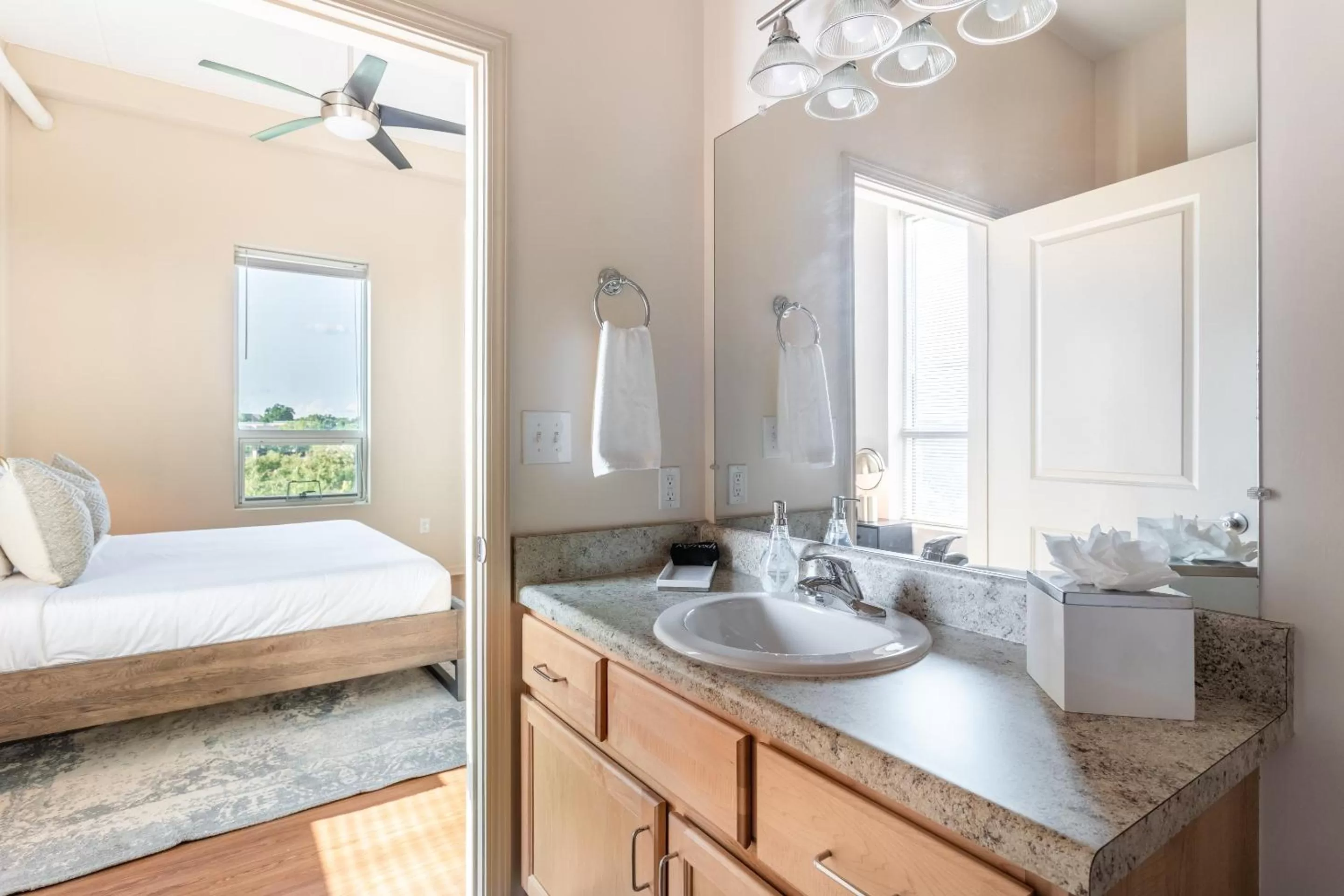 Bathroom, Bed in Mint House Greenville - Downtown