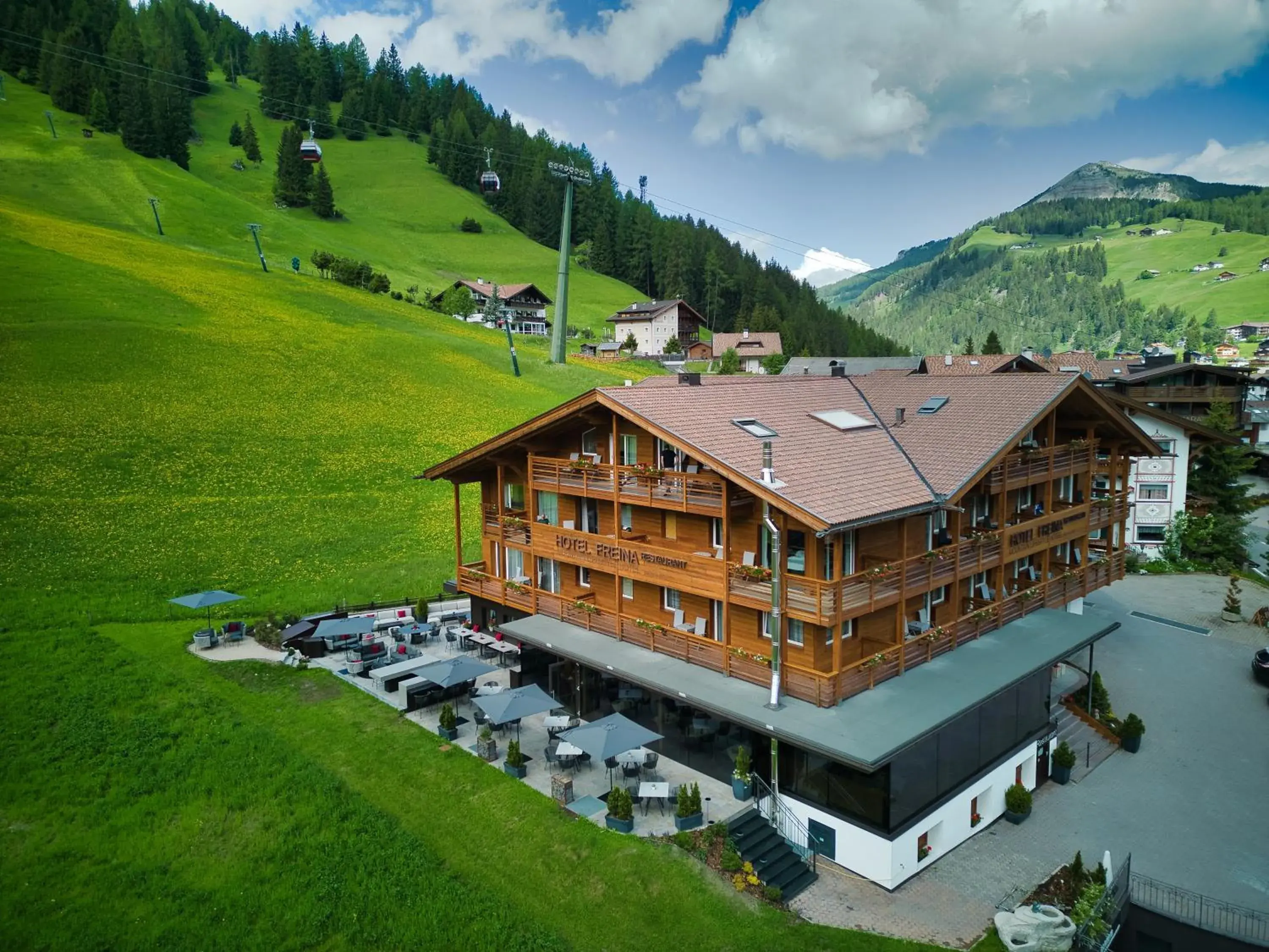 Property building, Bird's-eye View in Hotel Freina