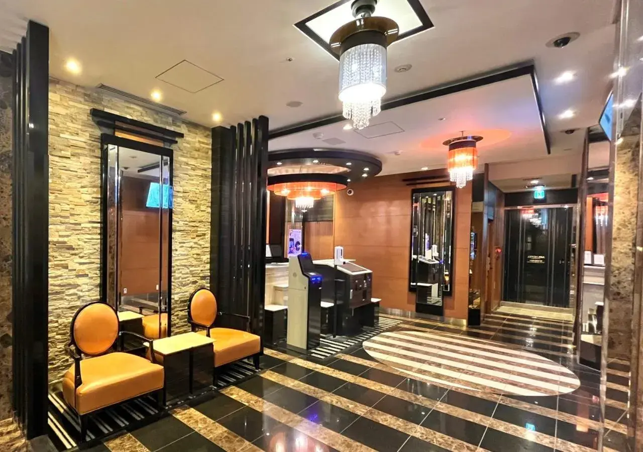 Lobby or reception in APA Hotel Kanda Jimbocho Ekihigashi Lobby or reception in APA Hotel Kanda Jimbocho Ekihigashi