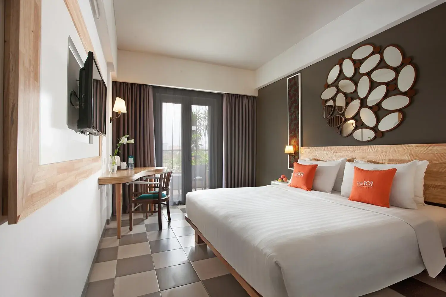 Deluxe Double or Twin Room with Mountain View in THE 1O1 Yogyakarta Tugu Deluxe Double or Twin Room with Mountain View in THE 1O1 Yogyakarta Tugu