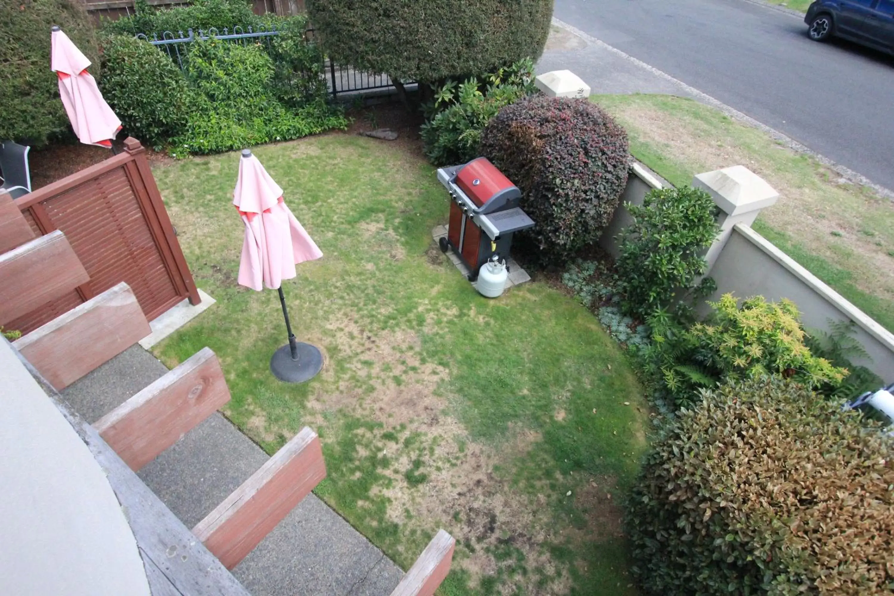 Patio, Bird's-eye View in Voyager Apartments Taupo