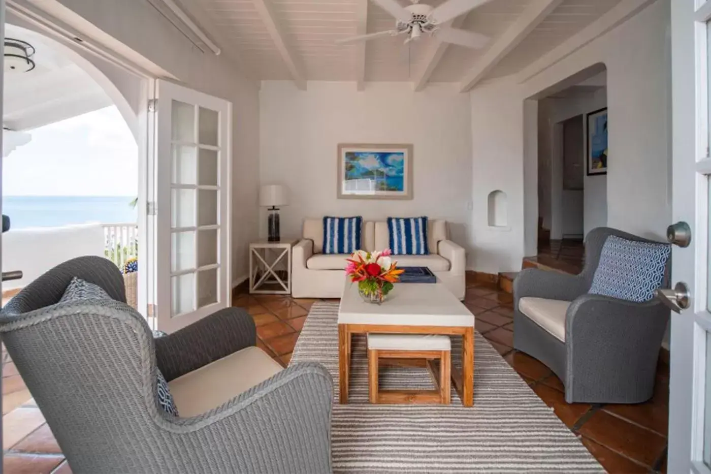 Living room, Seating Area in Windjammer Landing Villa Beach Resort