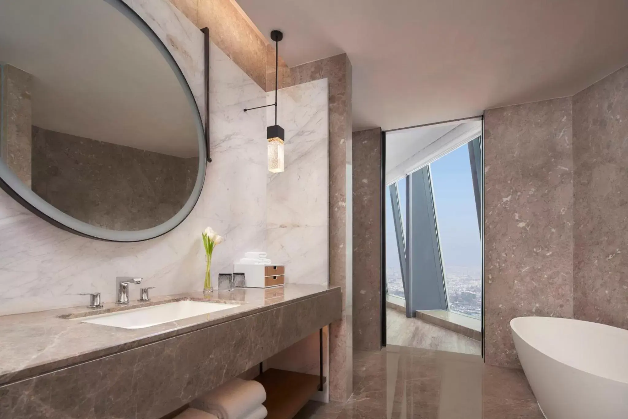 Photo of the whole room, Bathroom in Jinhua Marriott Hotel