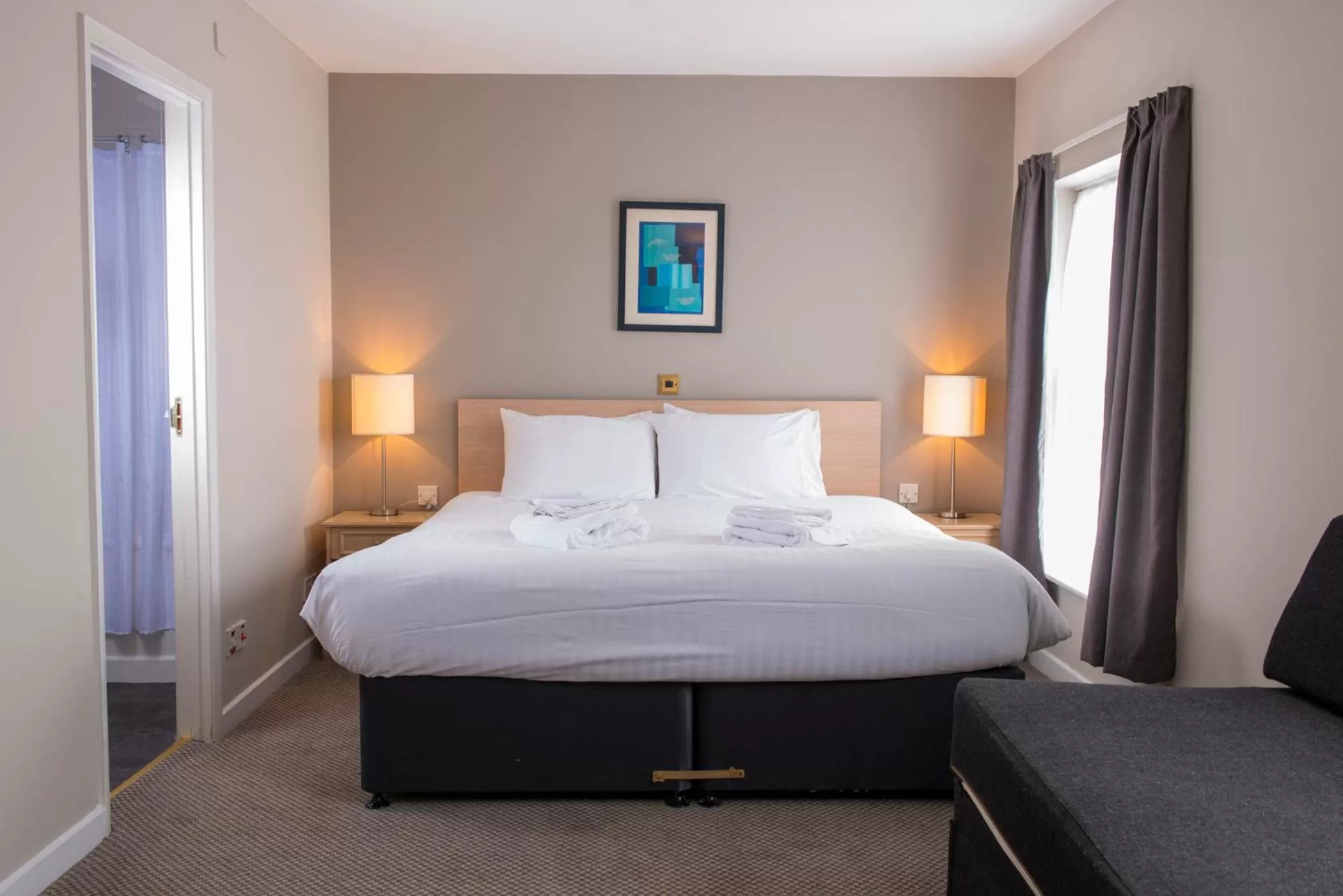 Bedroom, Bed in Old Colonial, Weston-Super-Mare by Marston's Inns