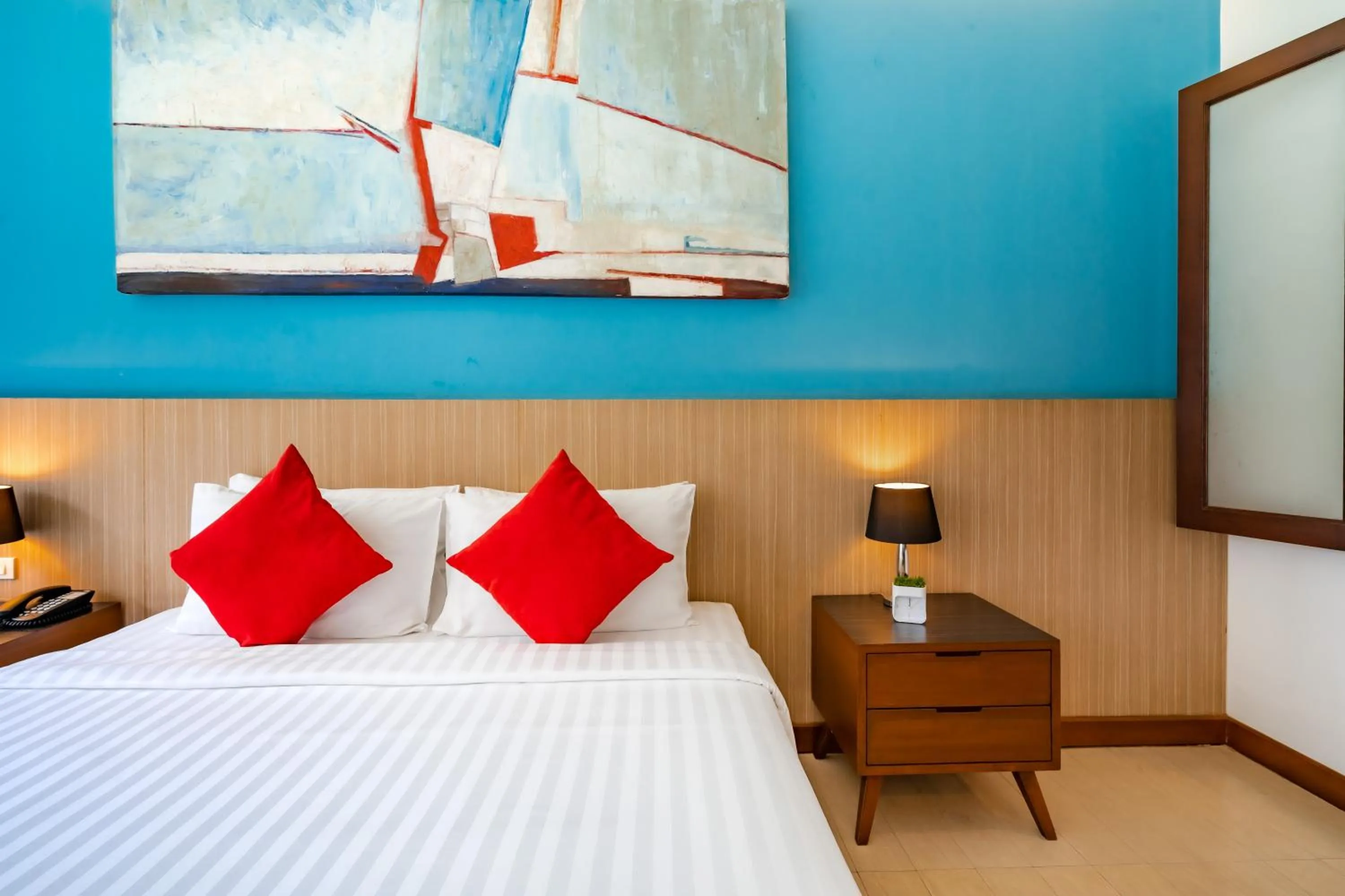 Bed in Hotel J Pattaya