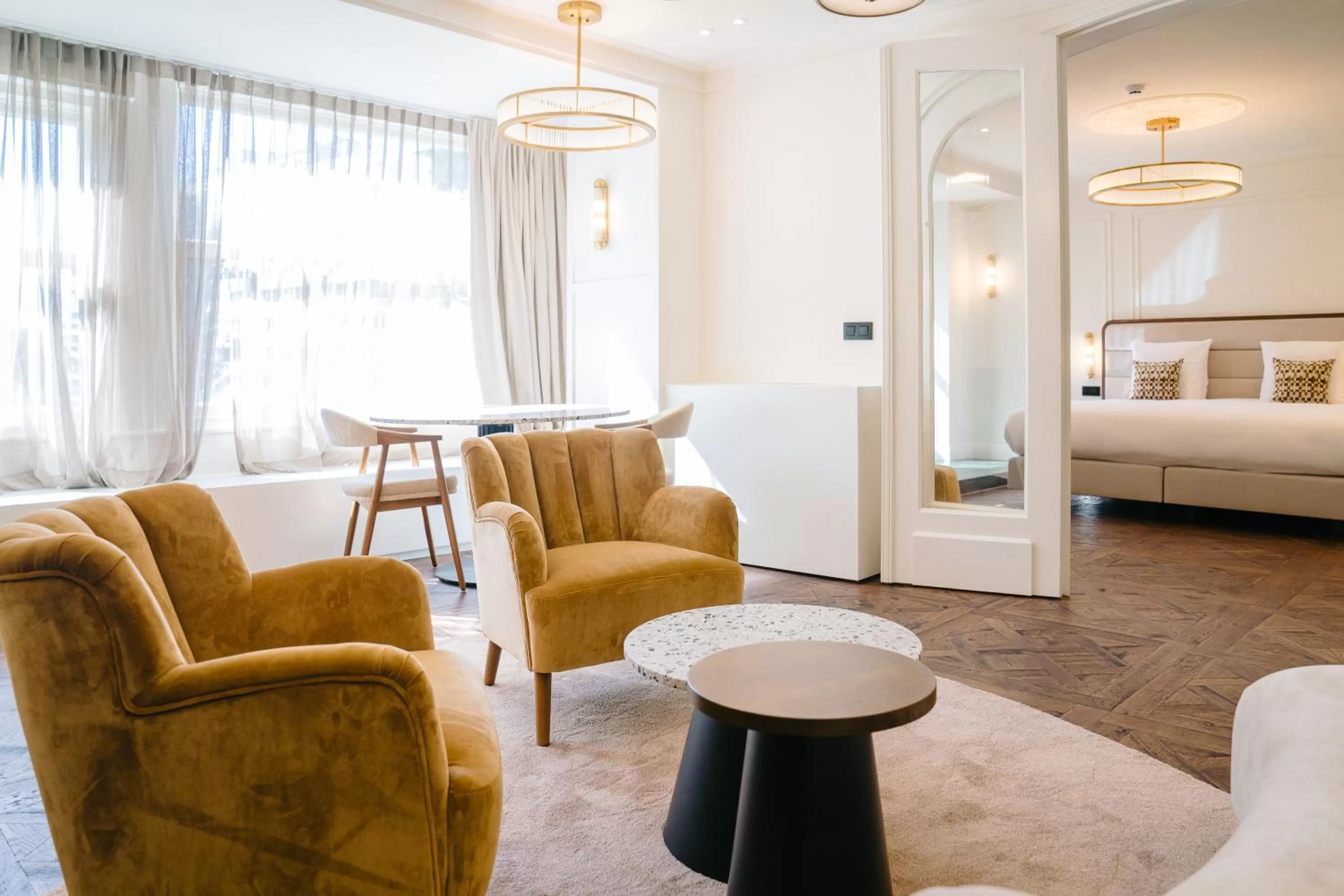 Seating area, Bed in Hotel Du Parc