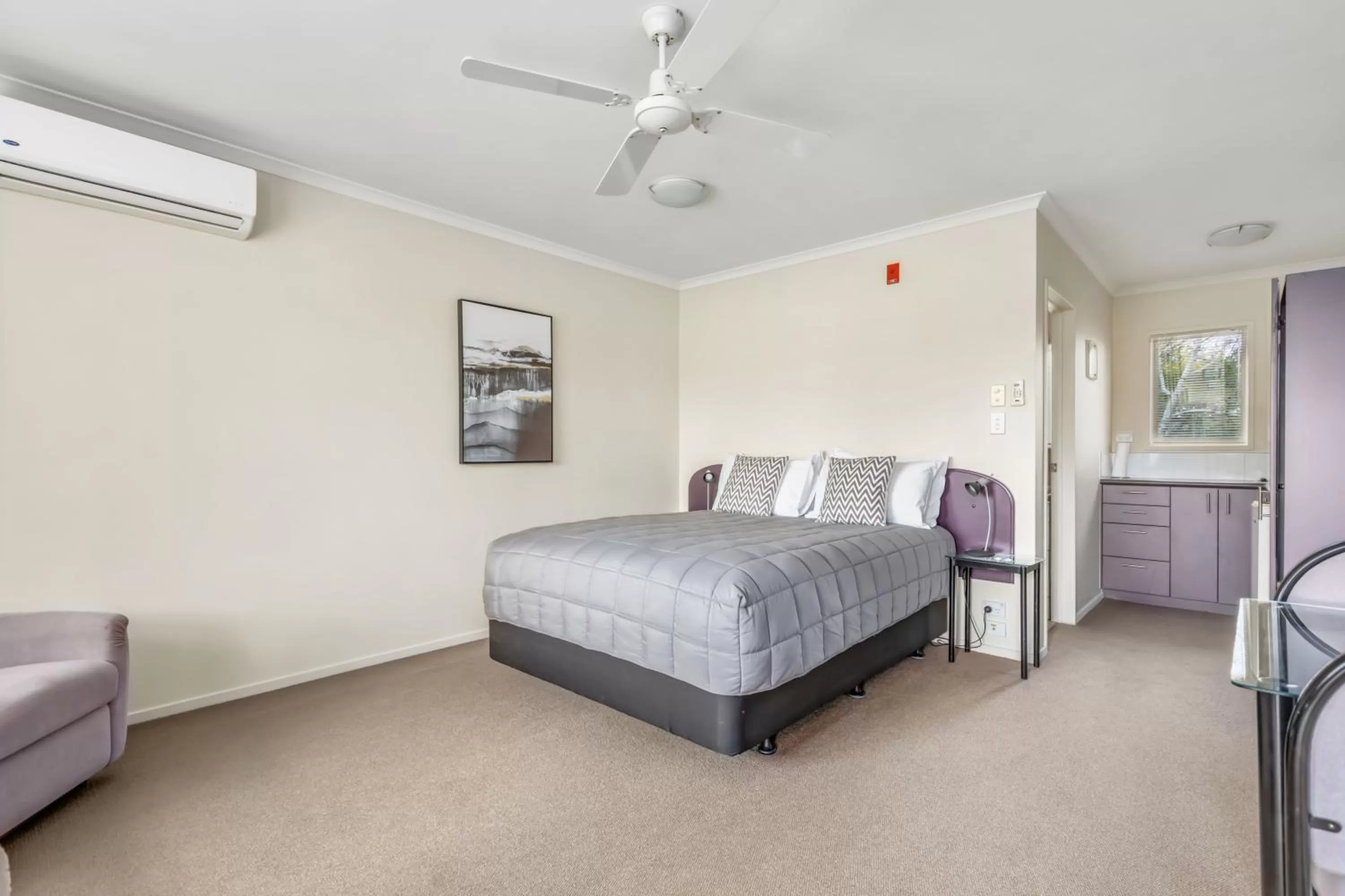 Bed in BK's Chardonnay Motor Lodge