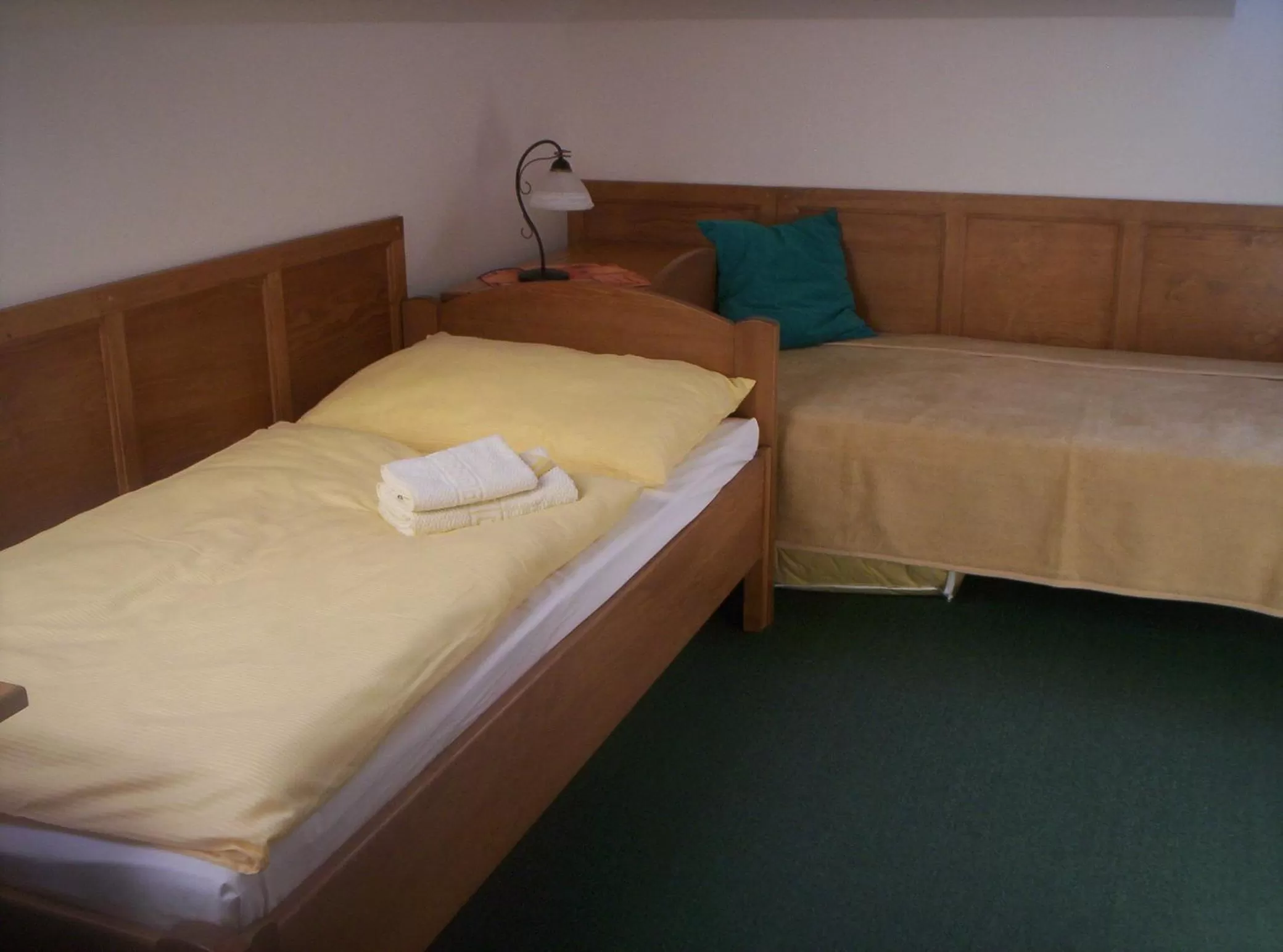 Bed in Hotel Krakonoš