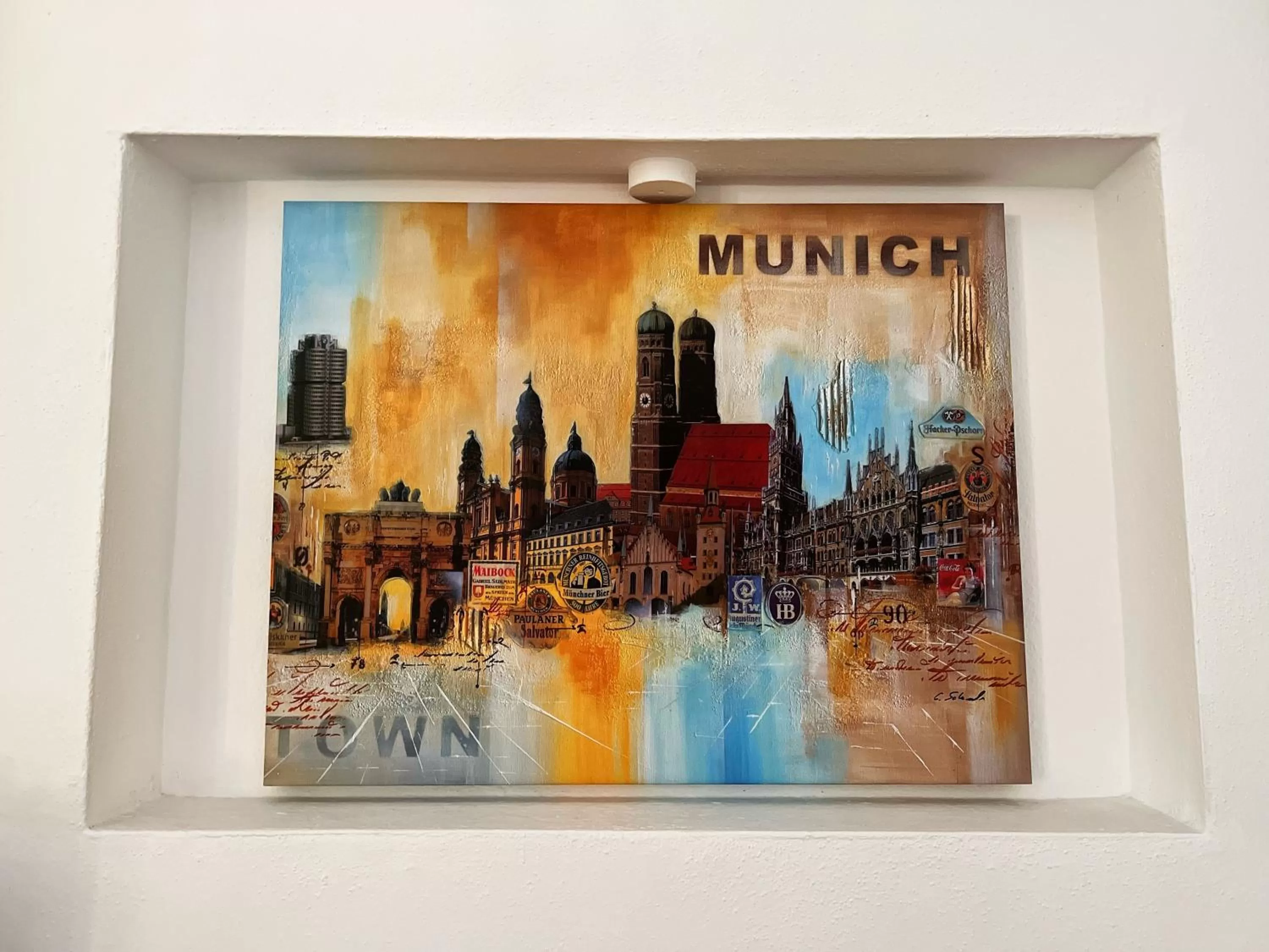 Text overlay in Hotel Prinz